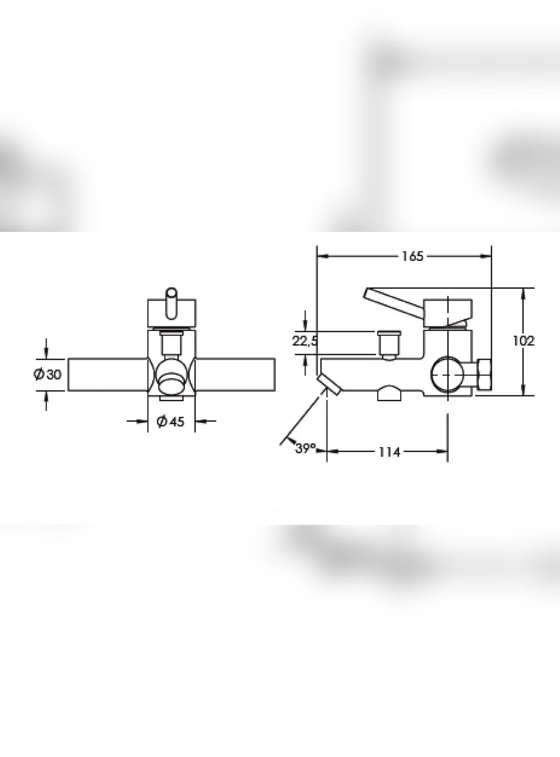 Monomando Llave Grifo Tina Ducha Fiorenzo Stretto Satinado-4