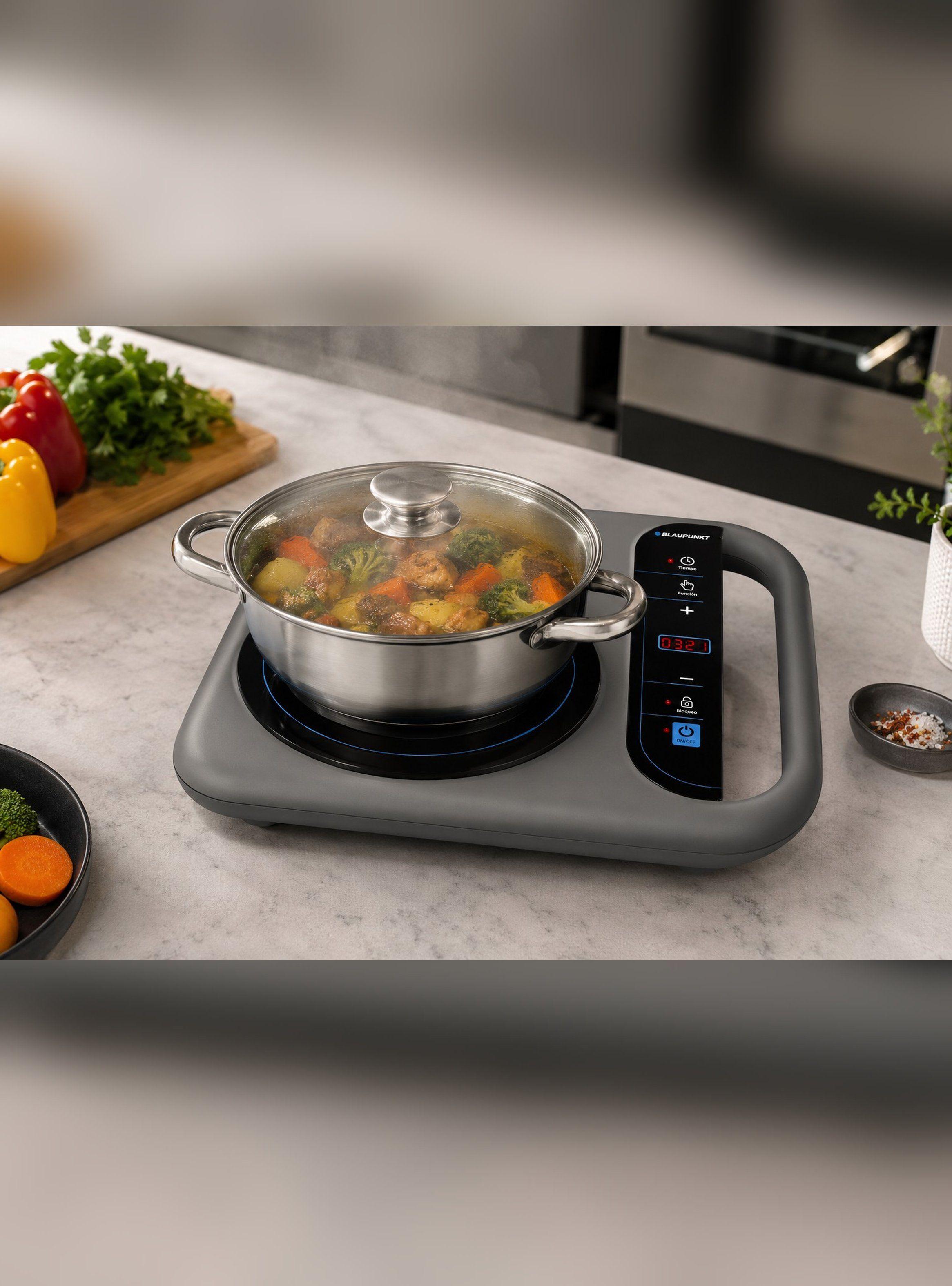 Cocinilla Eléctrica Portatil Inducción 2000W Marca Blaupunkt-0
