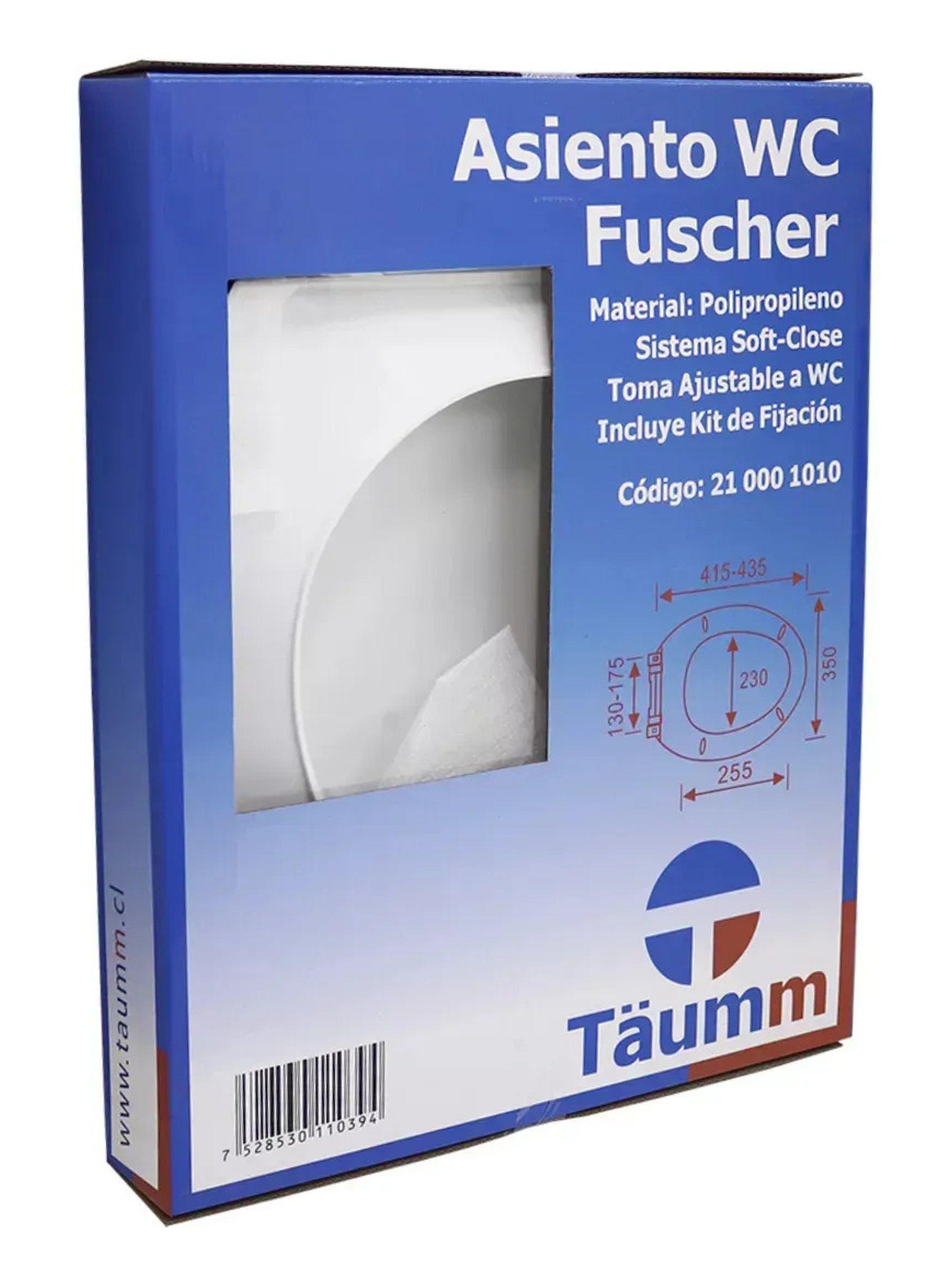 Asiento y Tapa Cierre Lento Täumm Fuscher Blanco Plástico-3