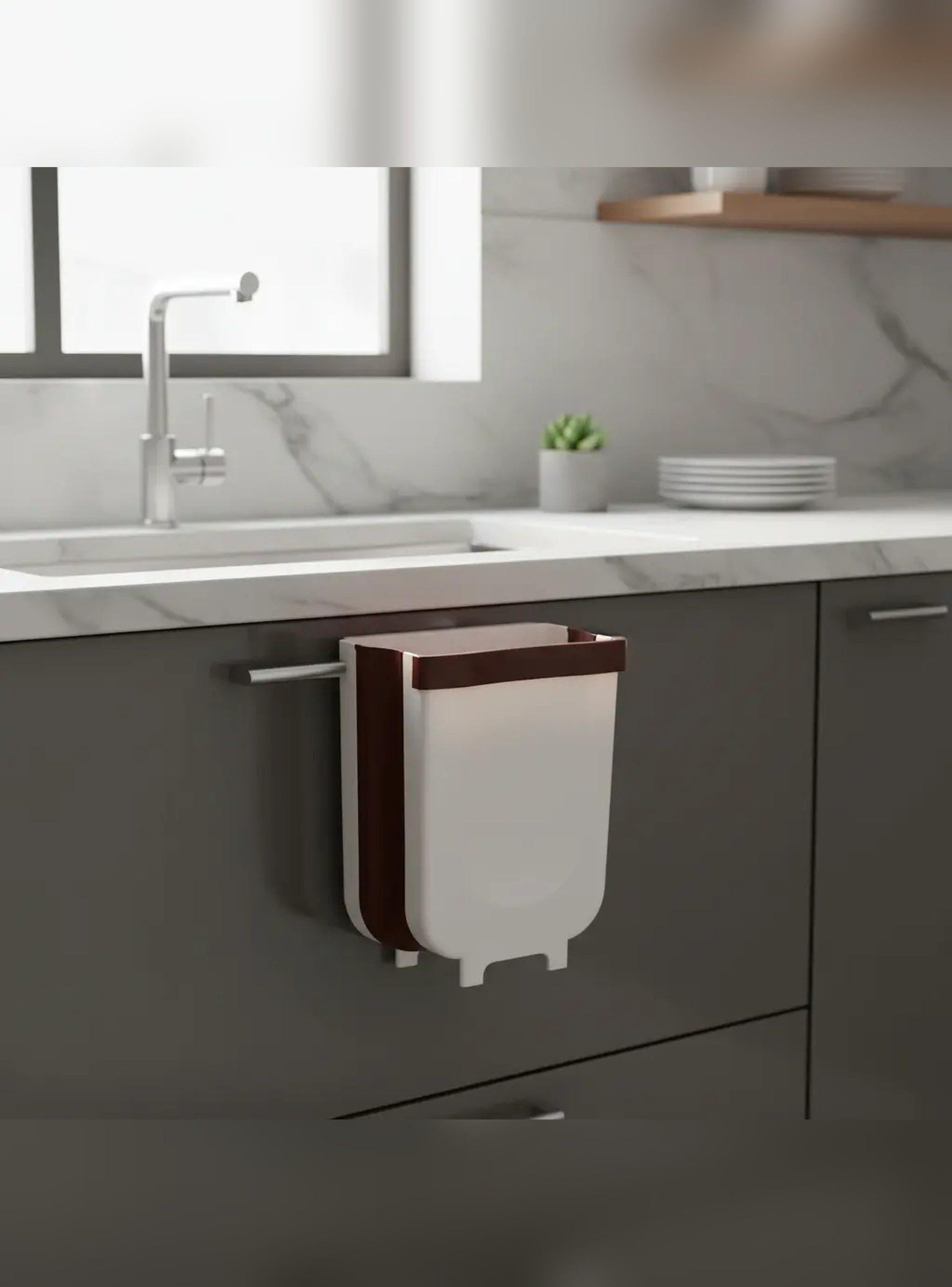 Basurero Plegable Multiusos Blanco Alta Capacidad-1