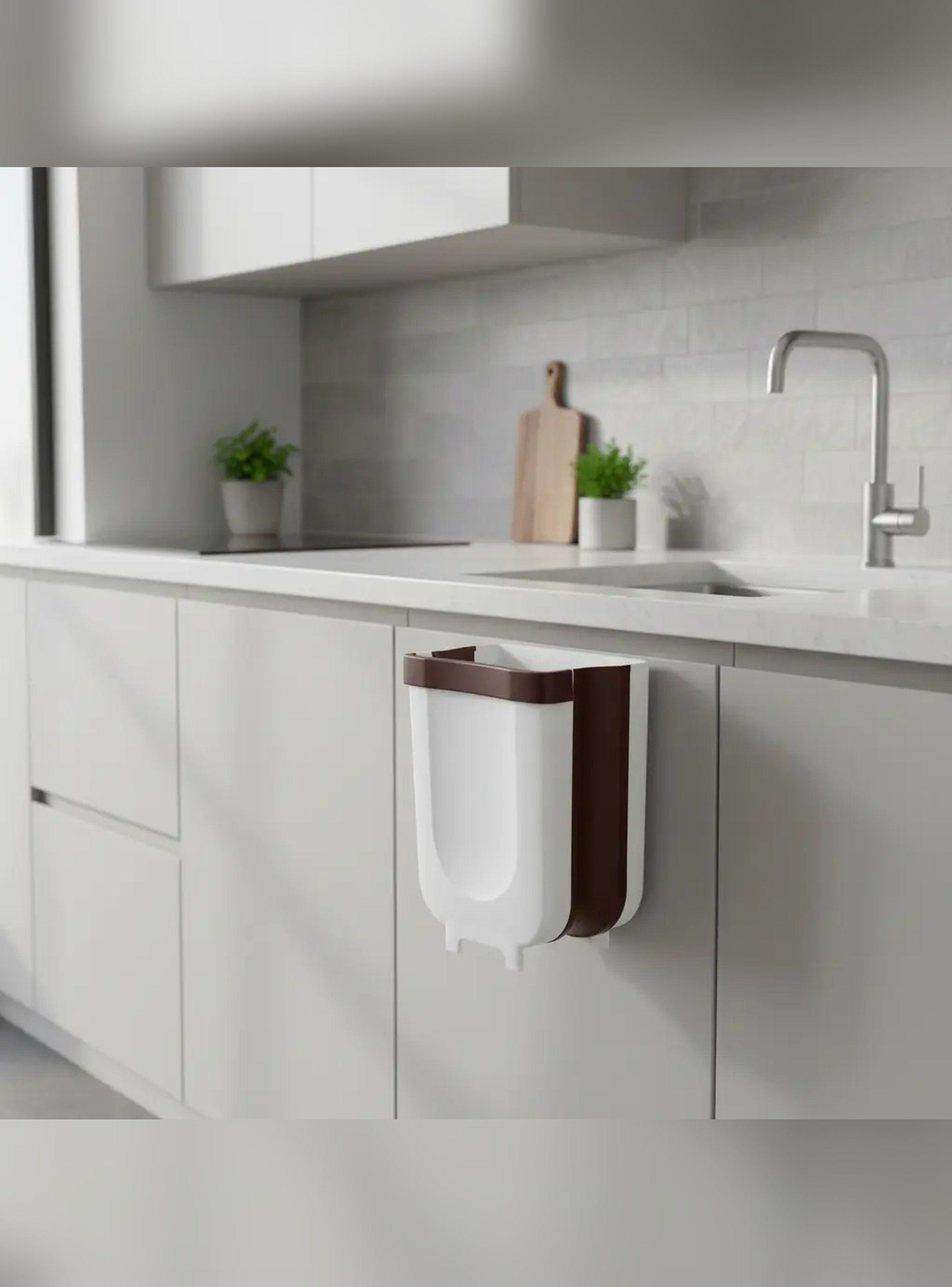 Basurero Plegable Multiusos Blanco Alta Capacidad-3
