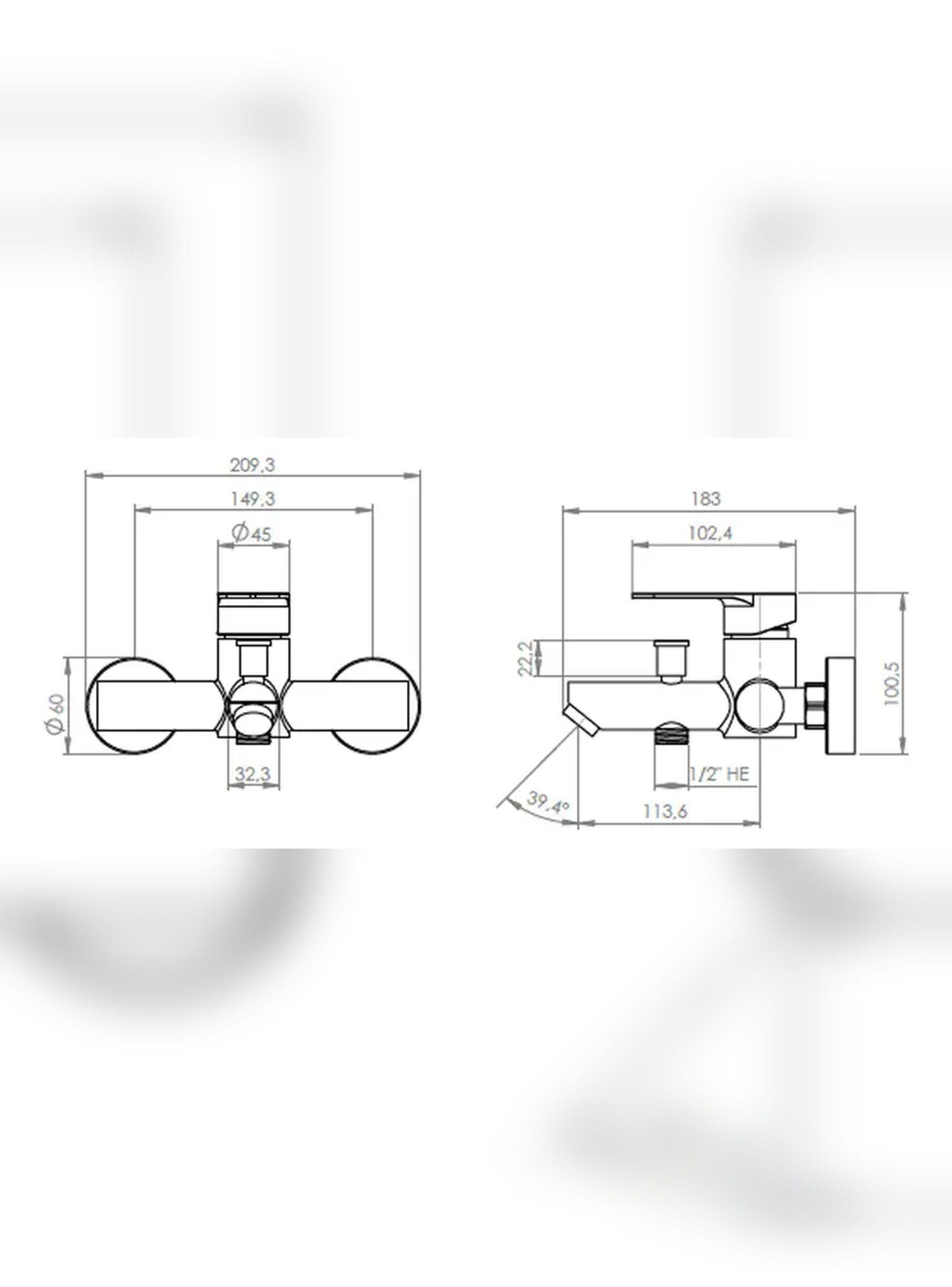 Monomando Llave Grifo Para Tina Ducha Linea Vermont PMB-3