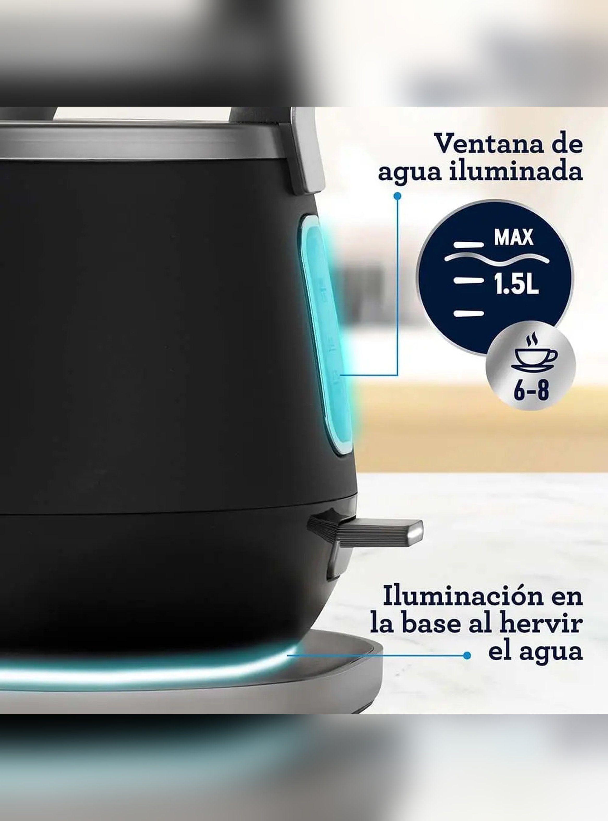 Tetera Hervidor Eléctrico Oster 1.5 Litros 1850W Negro-3