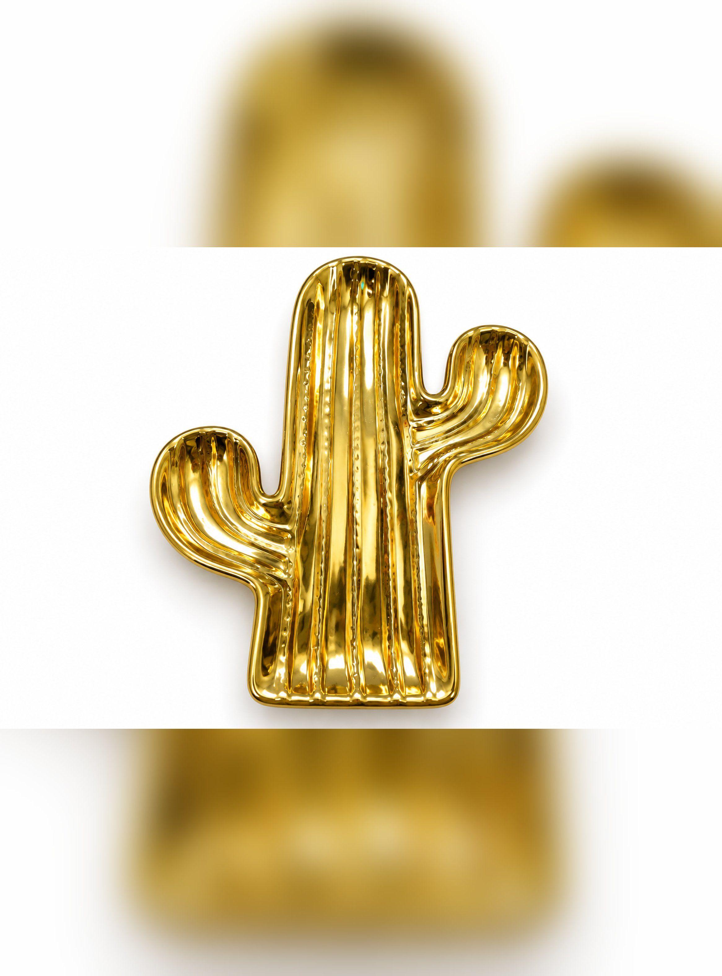 Bandeja Decorativa Cactus de Cerámica Brillante para Joyas-1