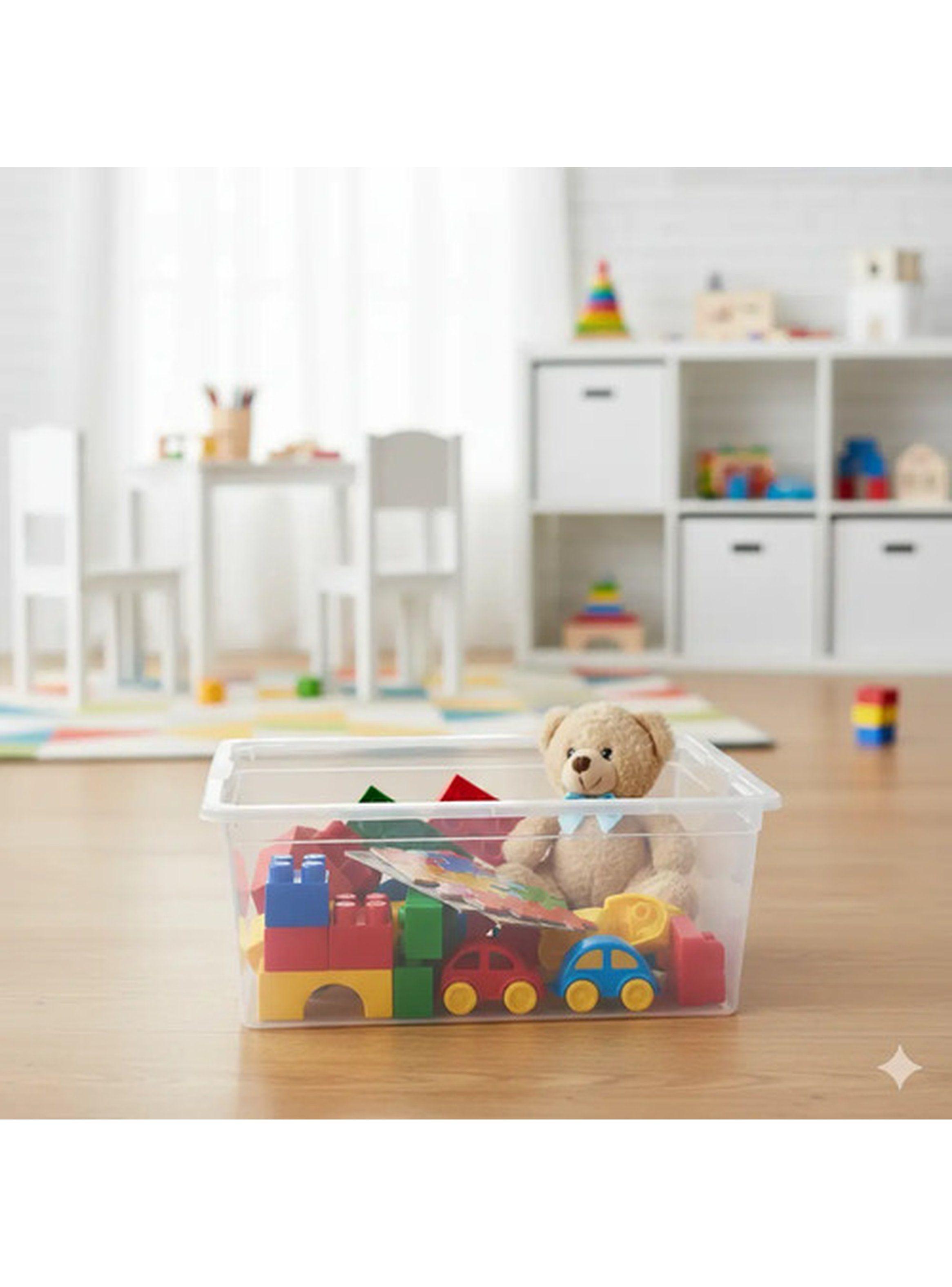 Caja Organizadora 19L Transparente Reyplast Modubox Con Tapa-1