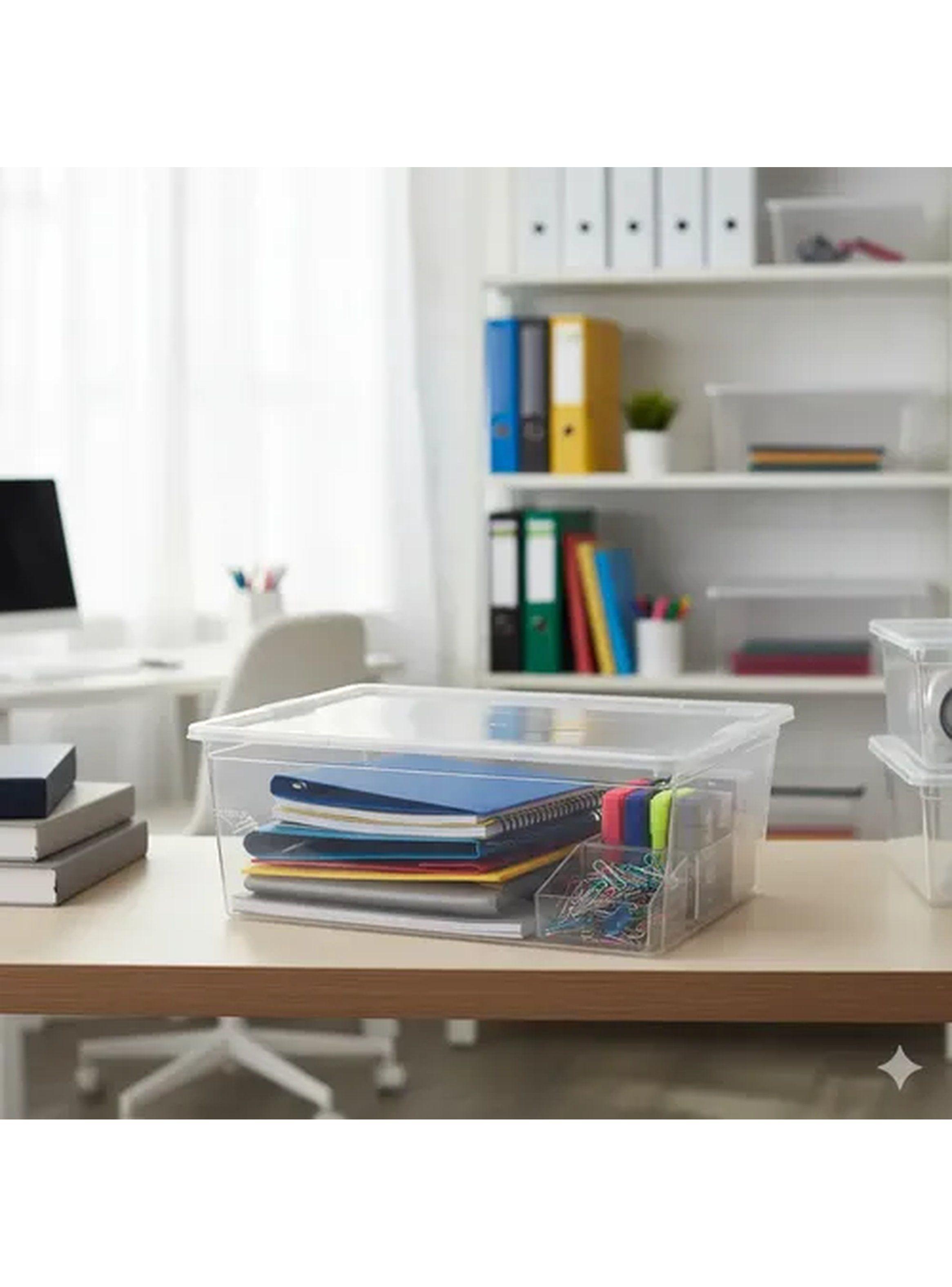 Caja Organizadora 19L Transparente Reyplast Modubox Con Tapa-2