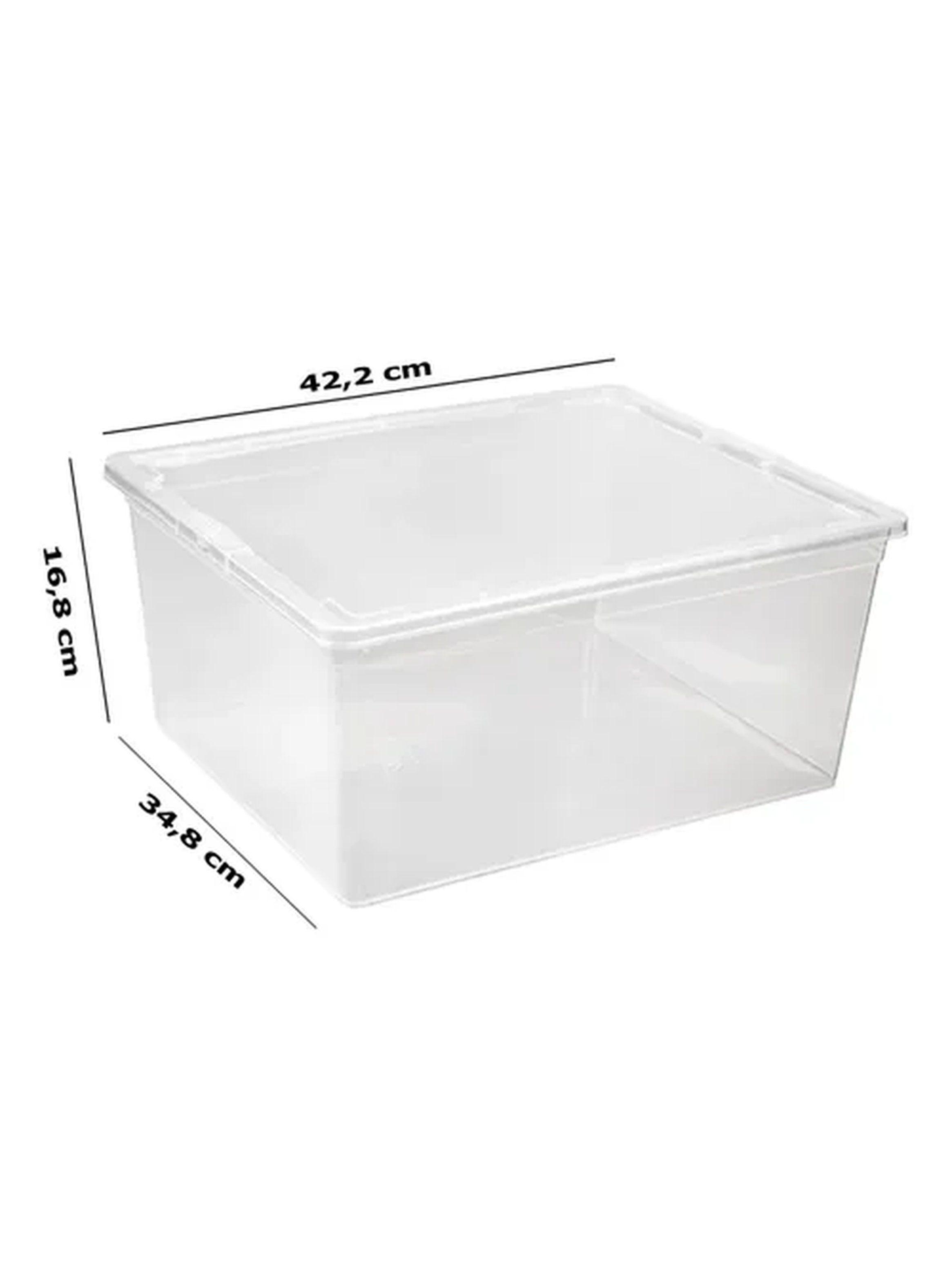 Caja Organizadora 19L Transparente Reyplast Modubox Con Tapa-4