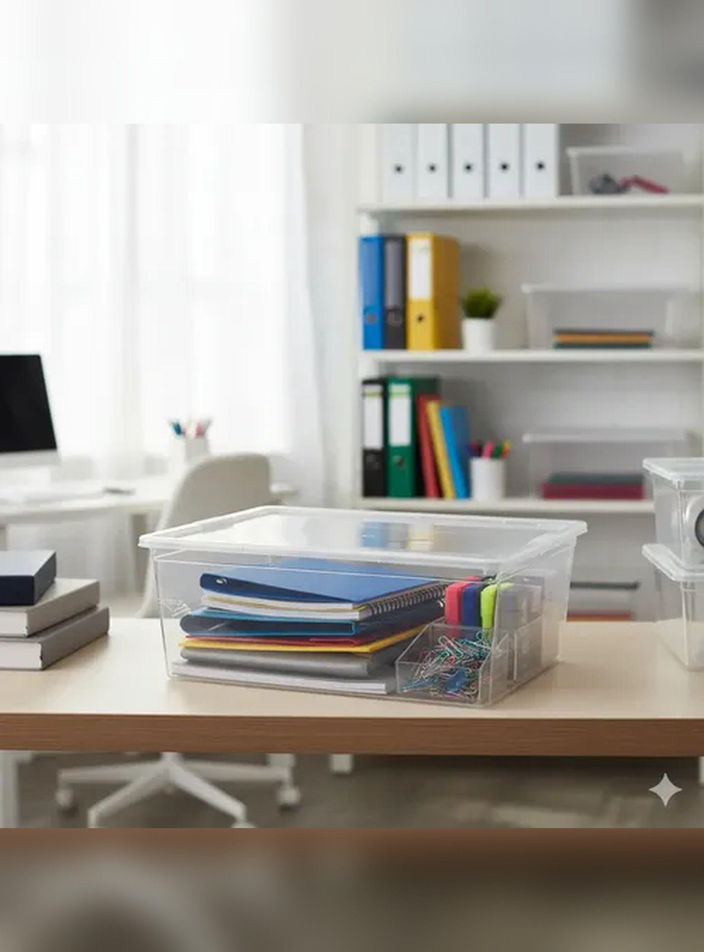 Caja Organizadora 19L Transparente Reyplast Modubox Con Tapa-2
