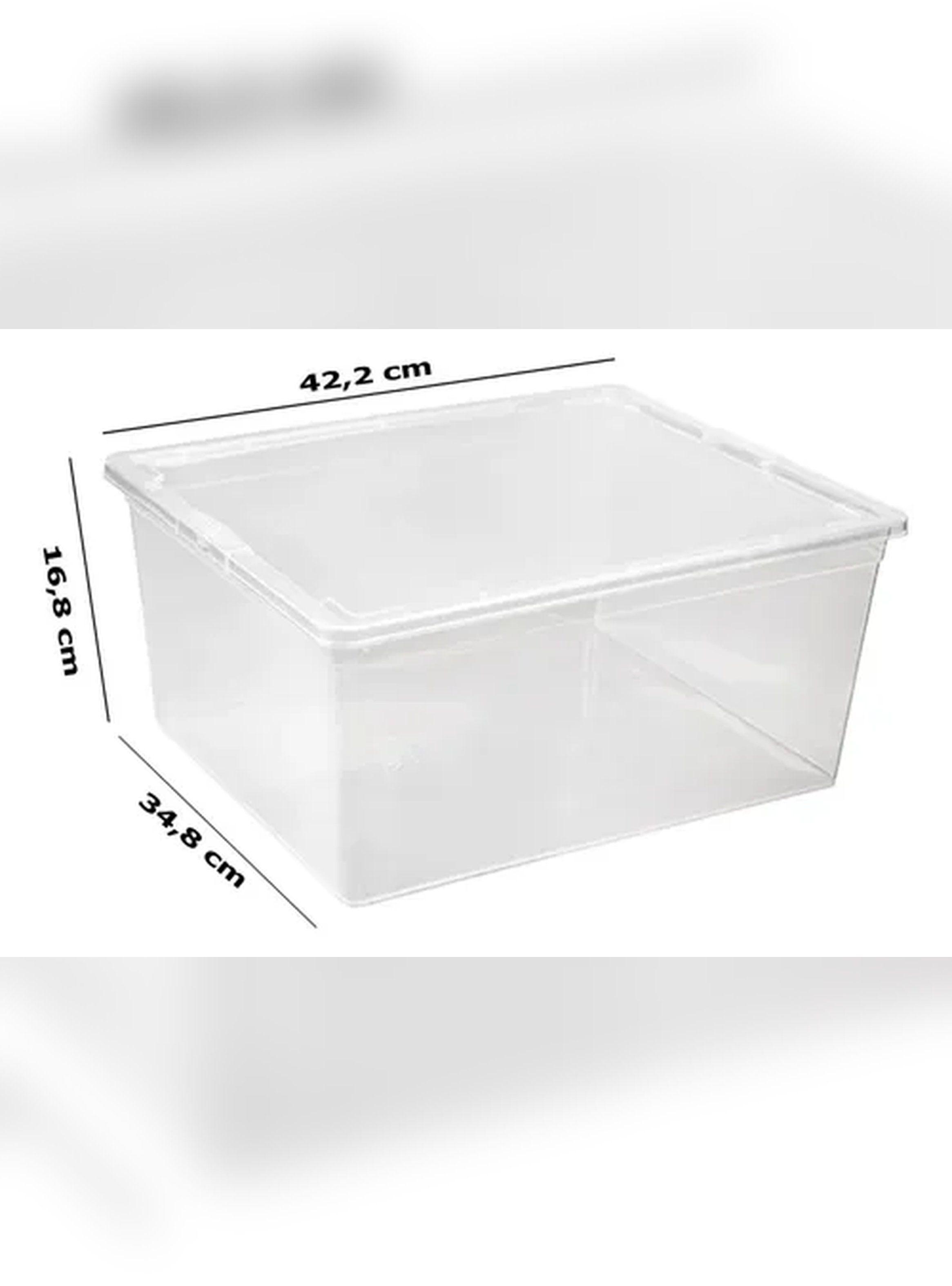 Caja Organizadora 19L Transparente Reyplast Modubox Con Tapa-4