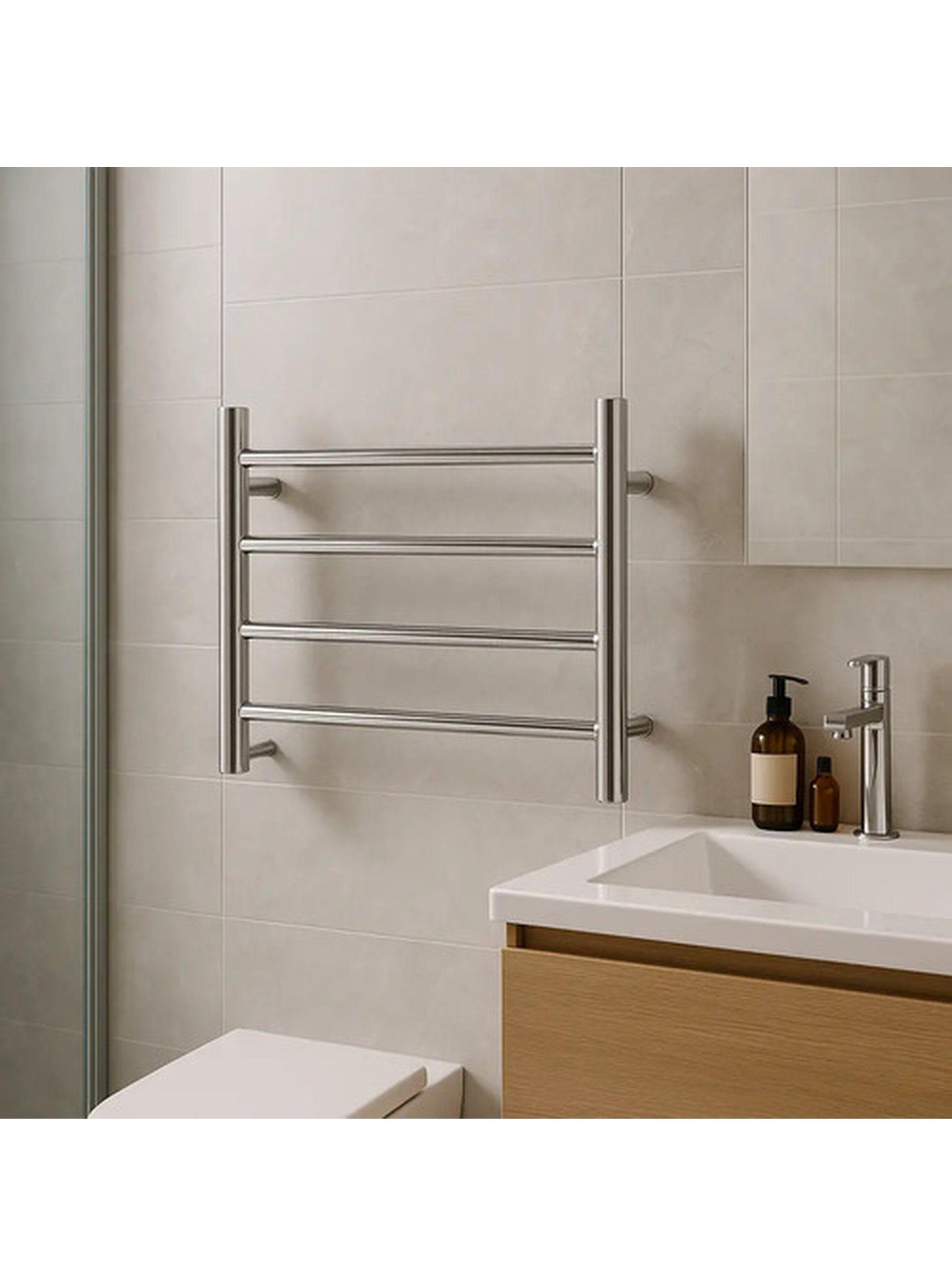 Toallero Eléctrico 4 Niveles Stretto Cromo Acero Inoxidable-2