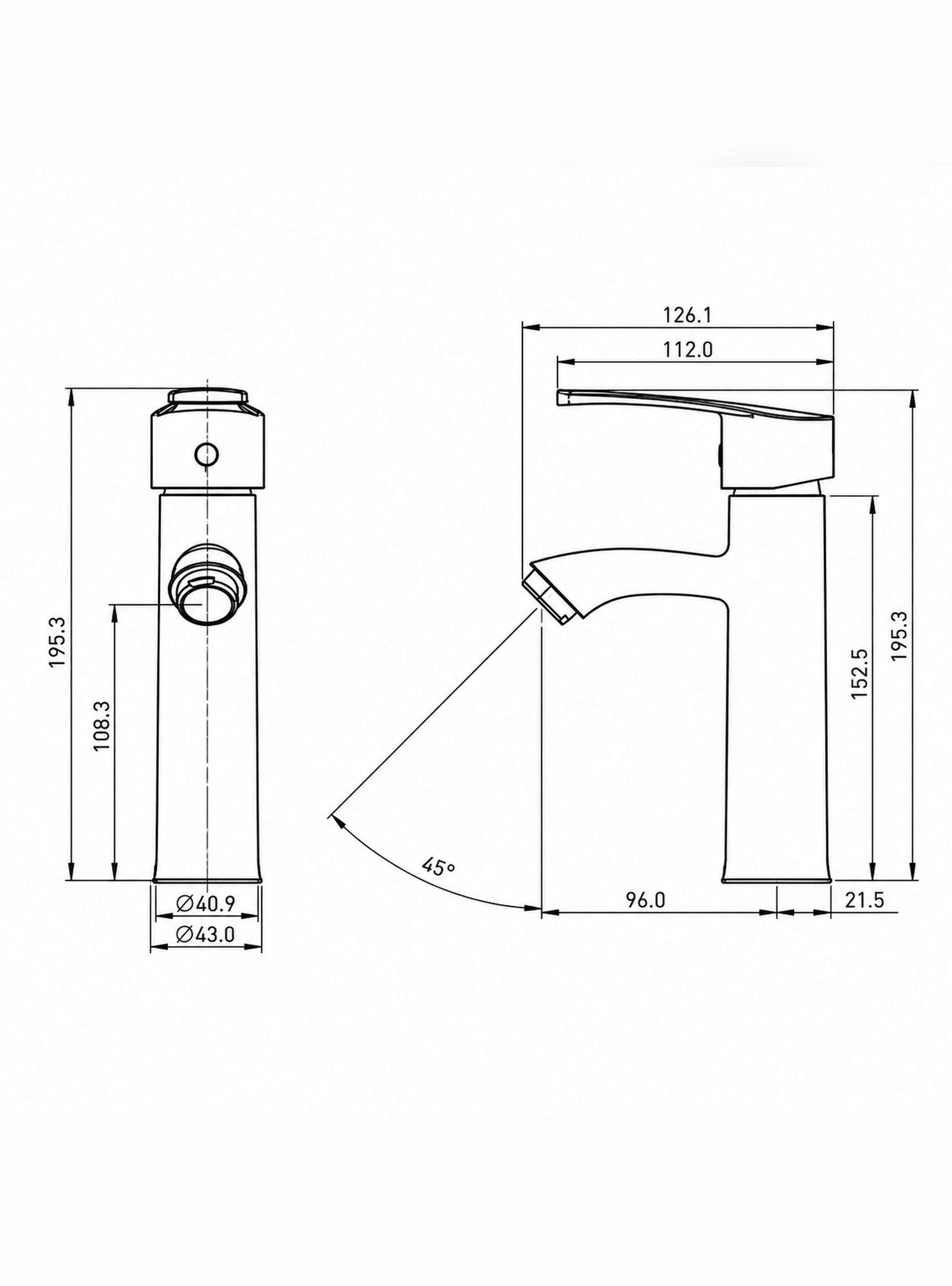 Monomando Llave Grifo Lavatorio Modelo Alabama Marca PMB-6