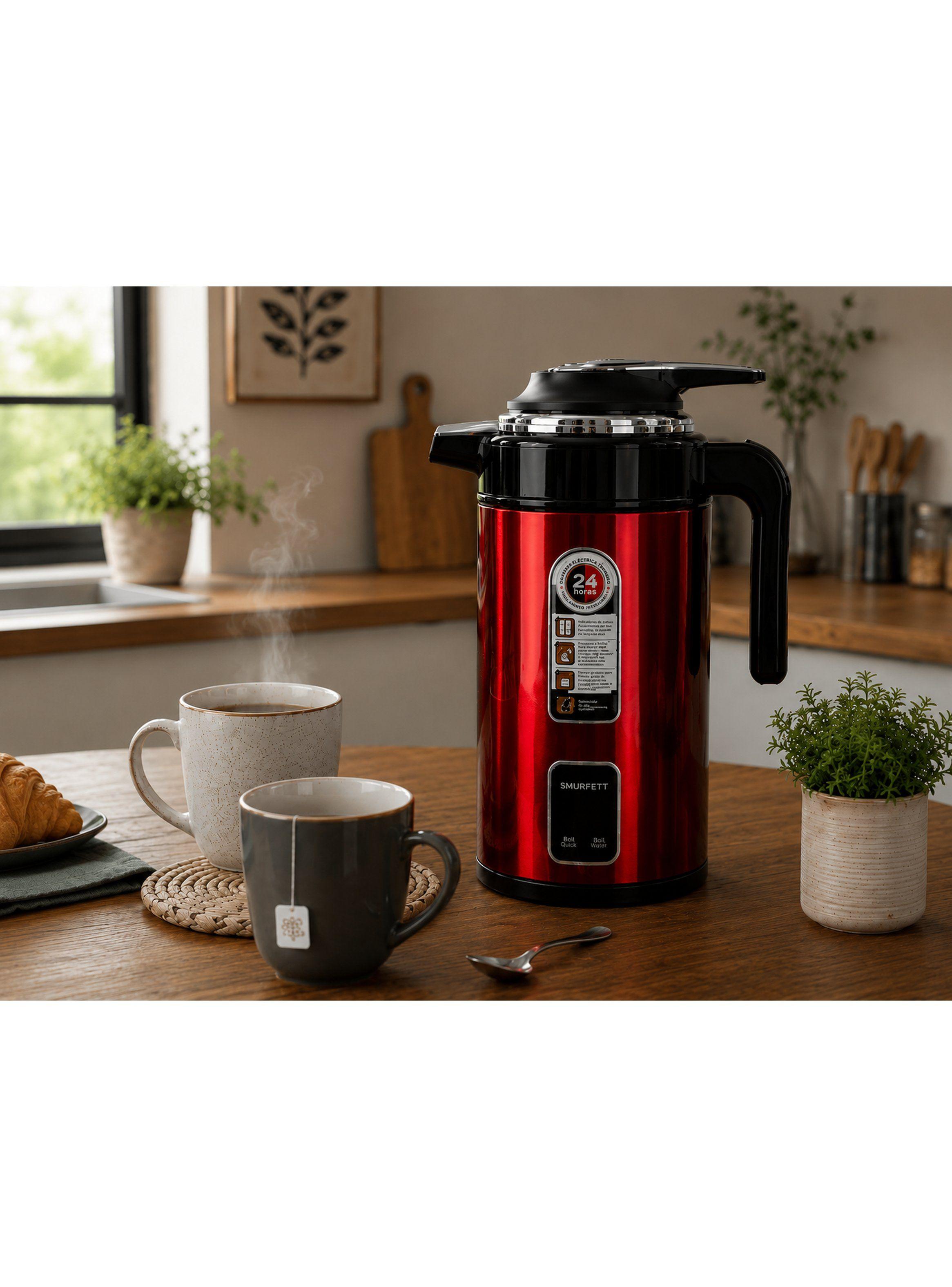 Termo Hervidor Electrico 1500W 2.3 Litros Color Rojo-3