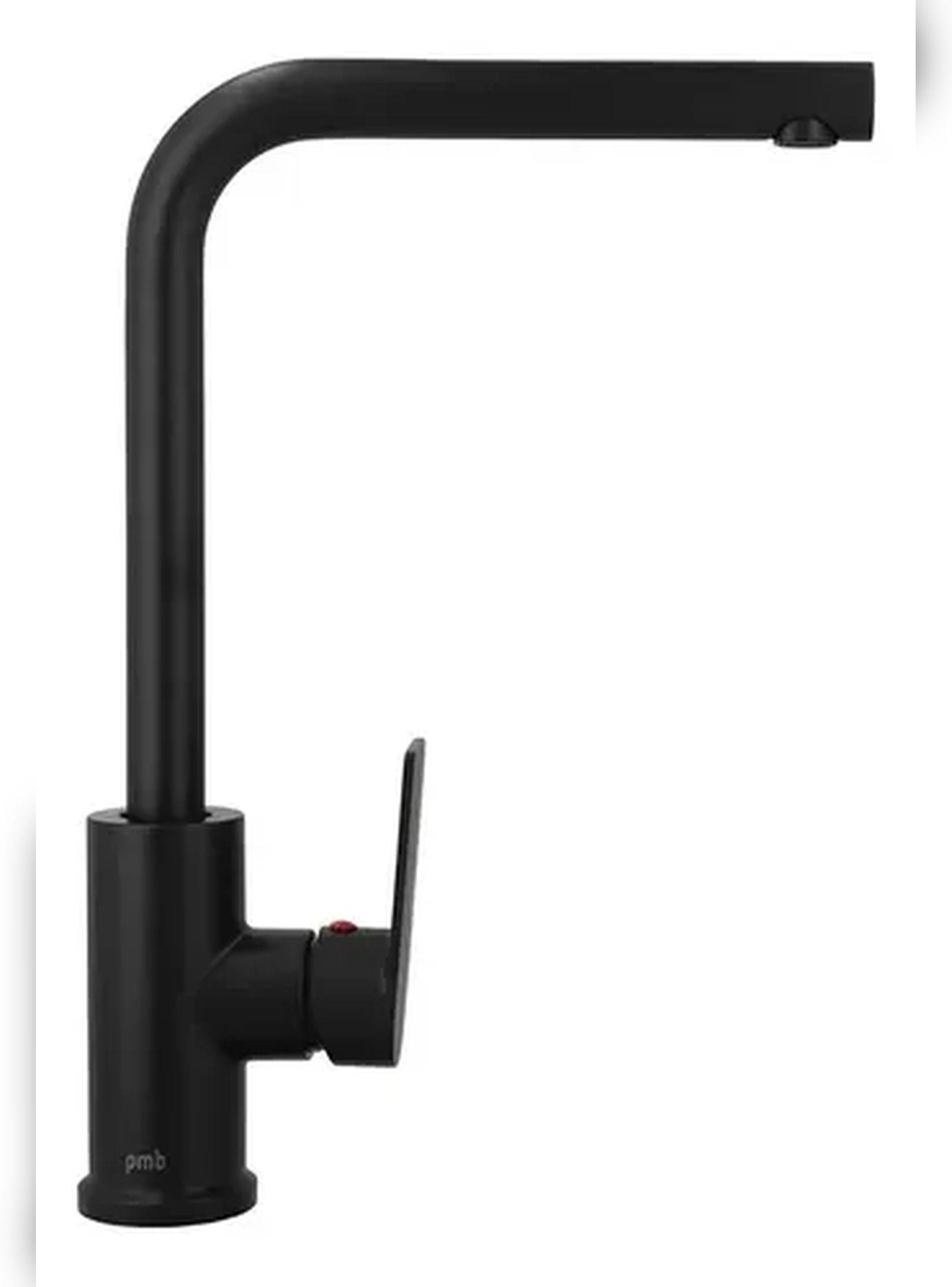 Monomando Llave Grifo Lavaplatos Queens Negro Mate PMB-1
