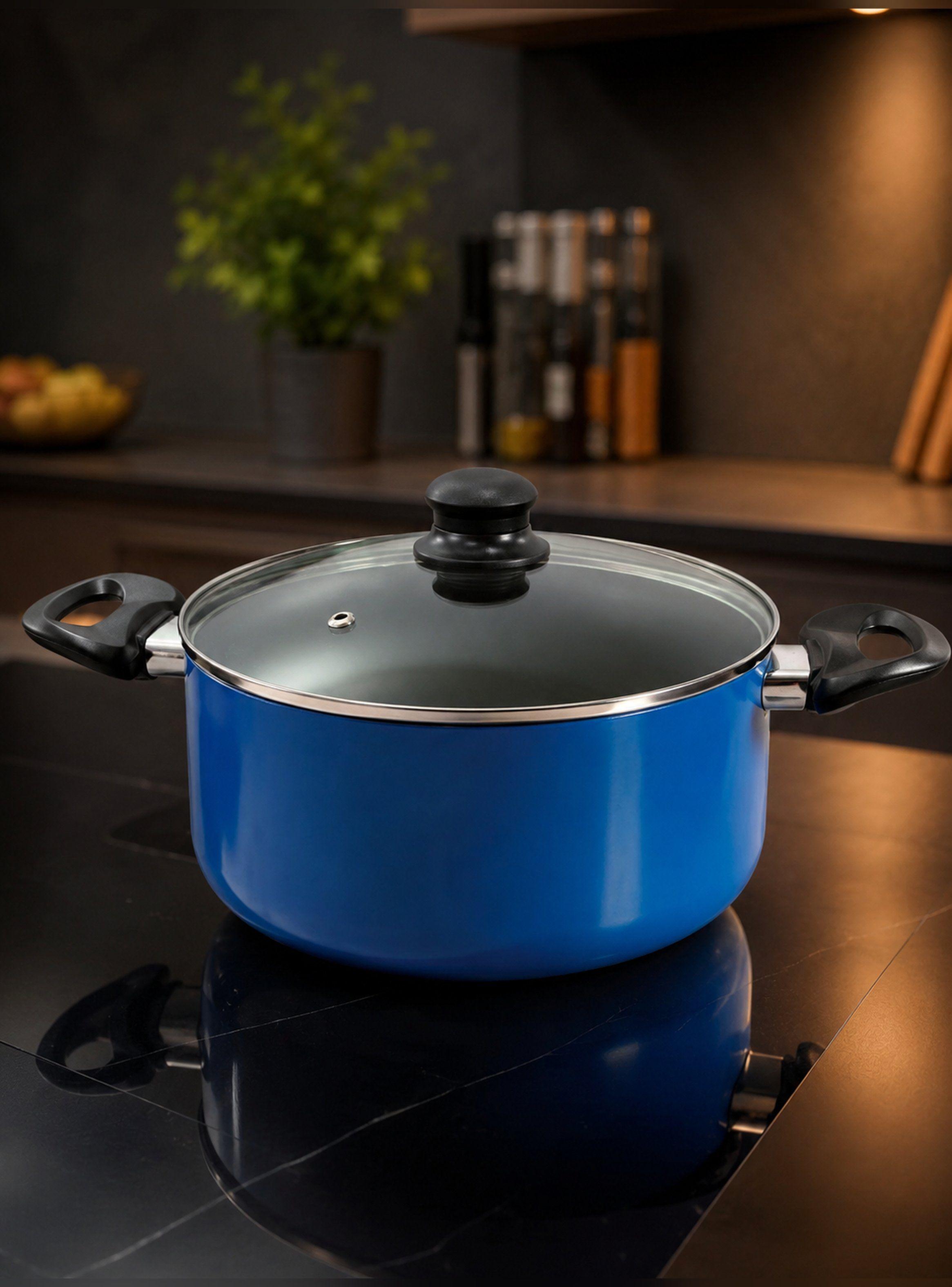 Cacerola Antiadherente 24cm 5L Modelo Royal Blue Marca Vitta-4