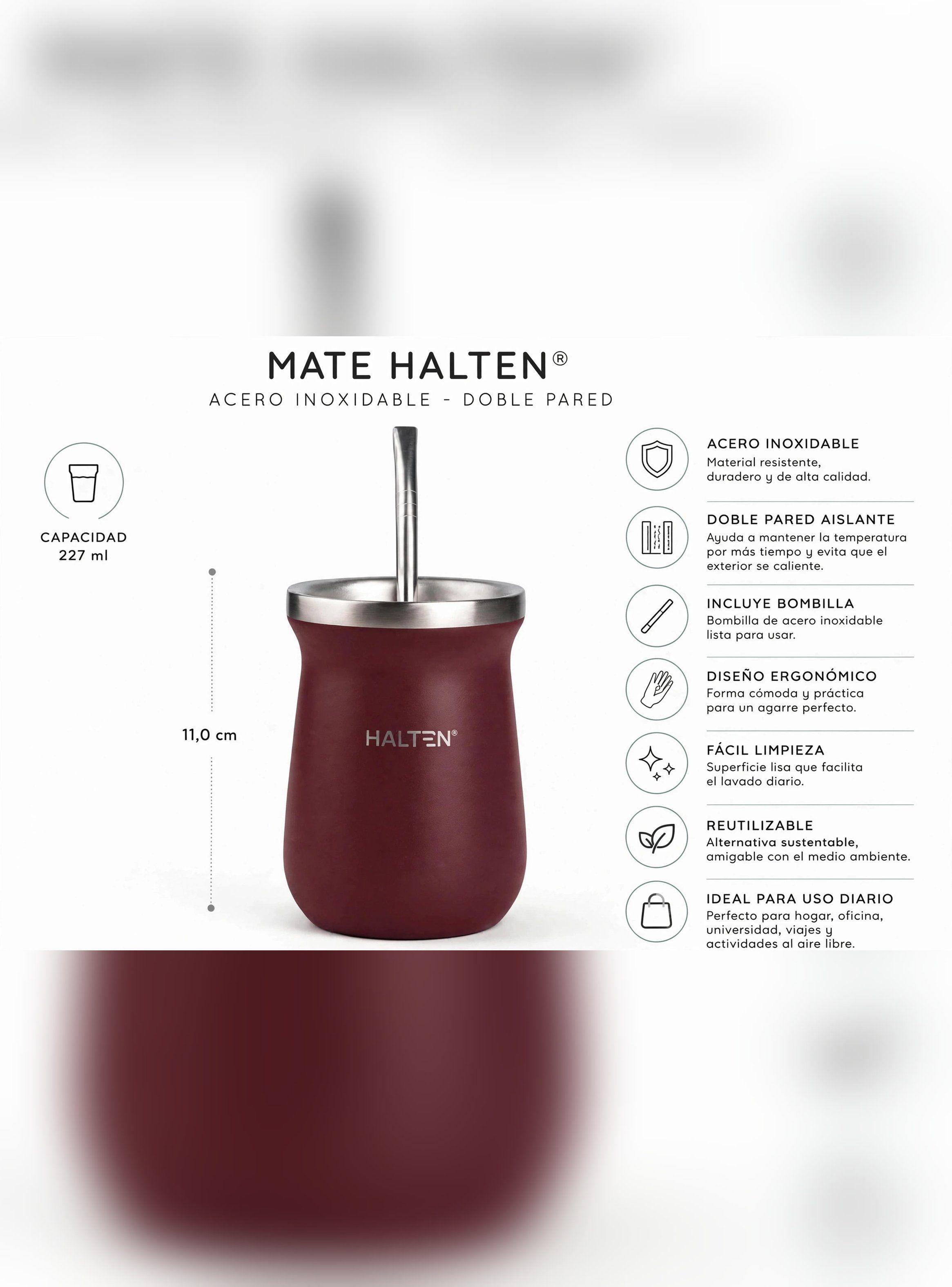 Mate Térmico de Acero Inoxidable 300 ml con Bombilla-1