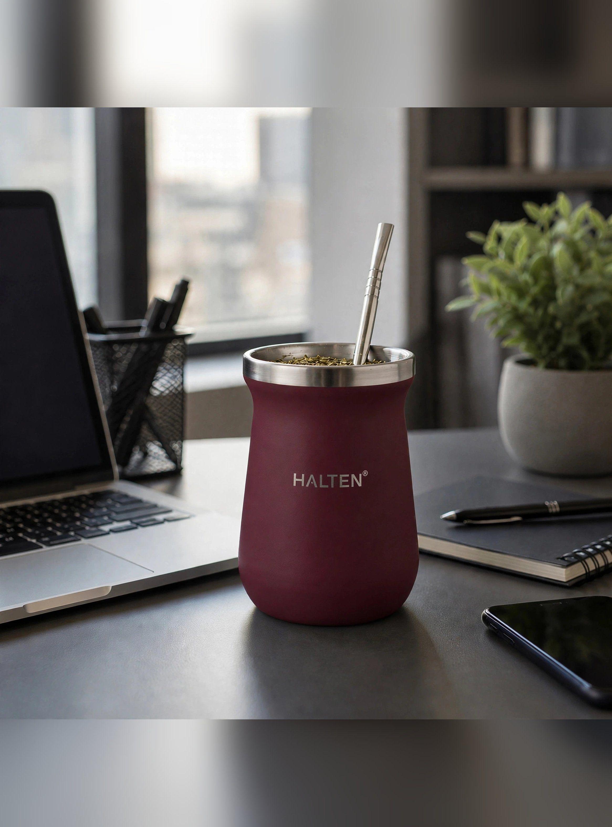 Mate Térmico de Acero Inoxidable 300 ml con Bombilla-2