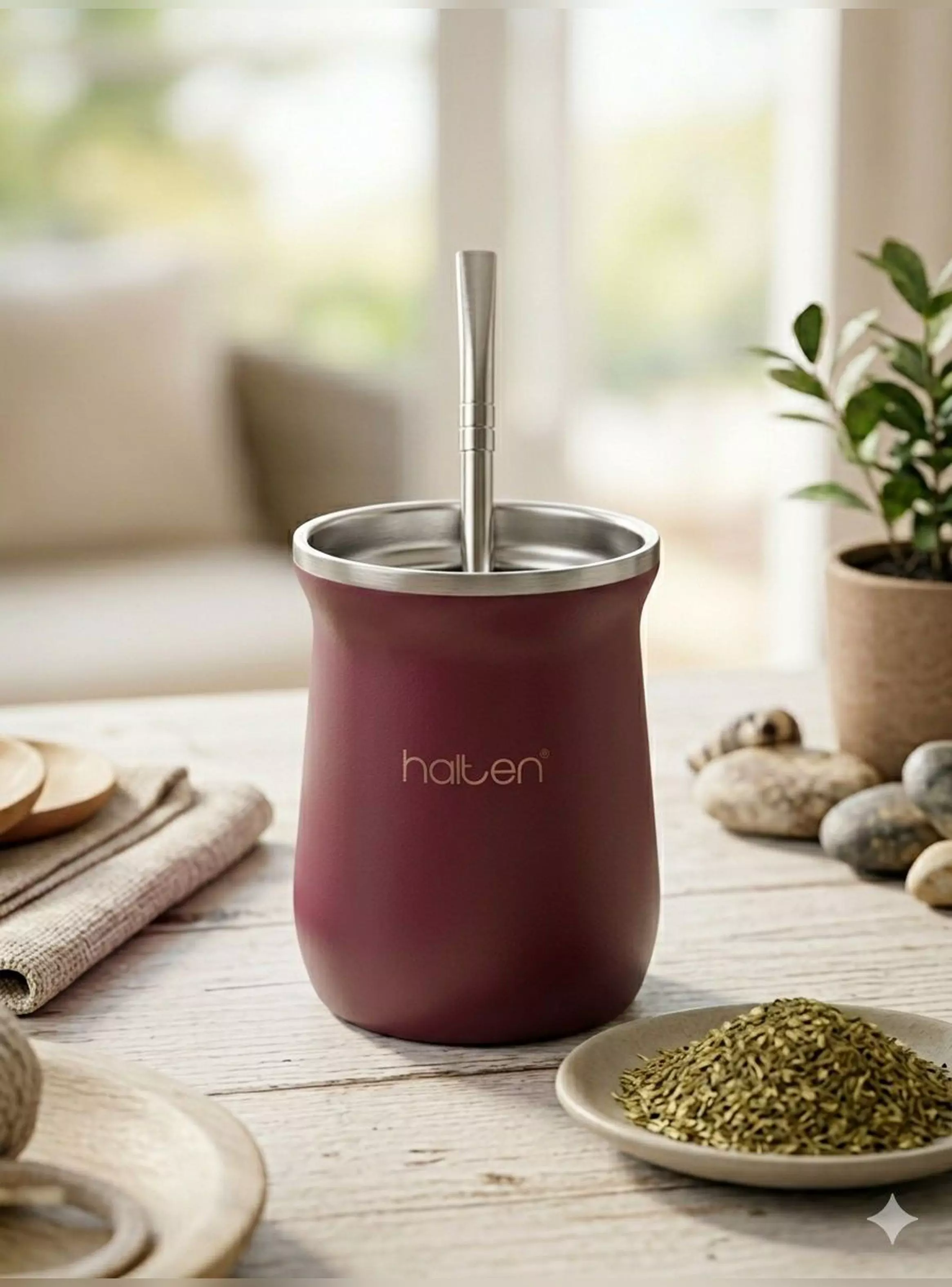 Mate Térmico de Acero Inoxidable 300 ml con Bombilla-6