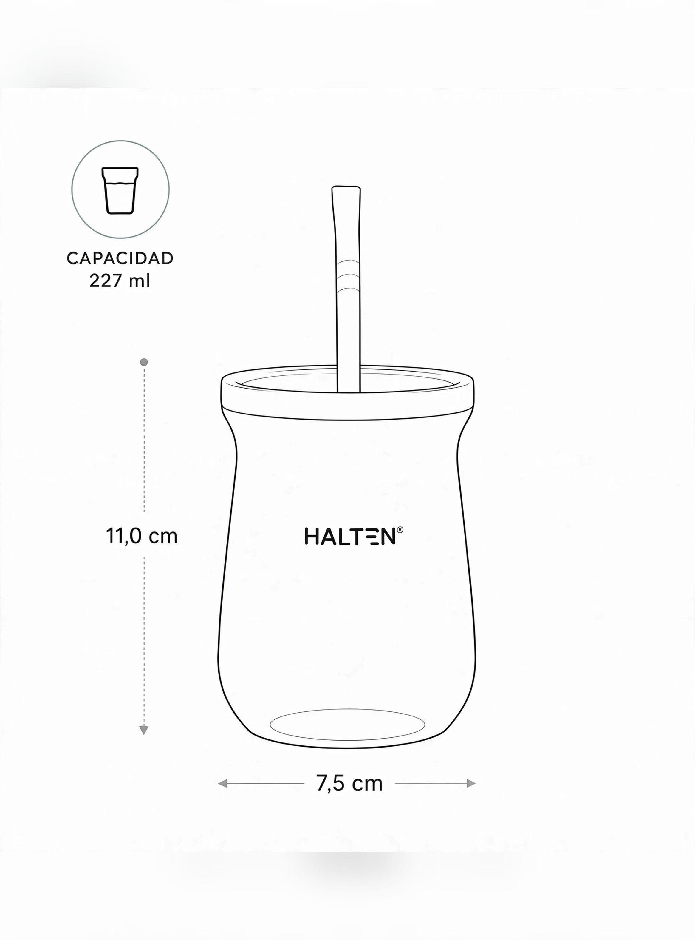 Mate Térmico de Acero Inoxidable 300 ml con Bombilla-7