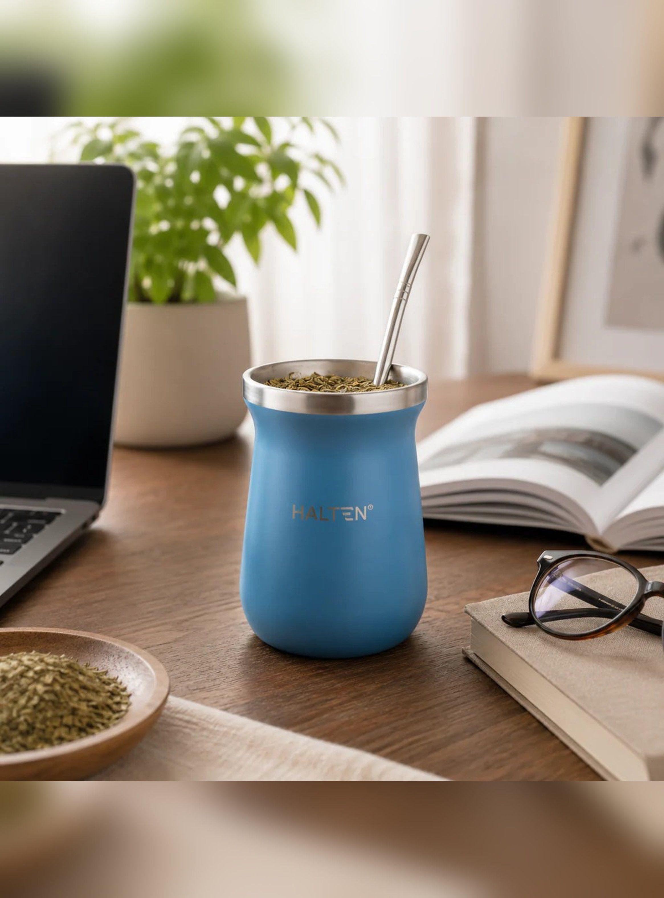 Mate Térmico de Acero Inoxidable 300 ml con Bombilla-0
