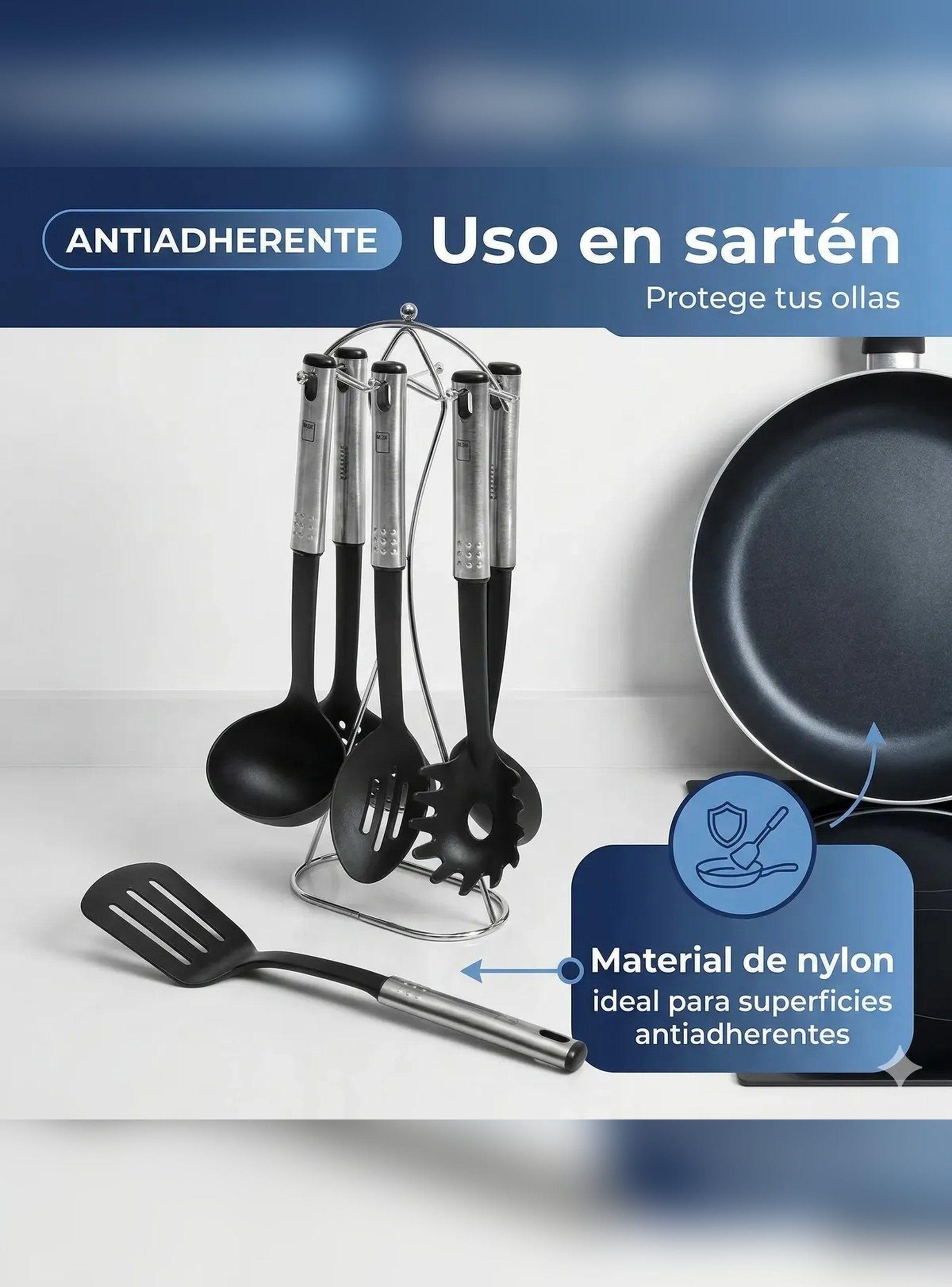 Set De Utensilios De Cocina 7 Pzs Modelo Maid Marca Magefesa-4