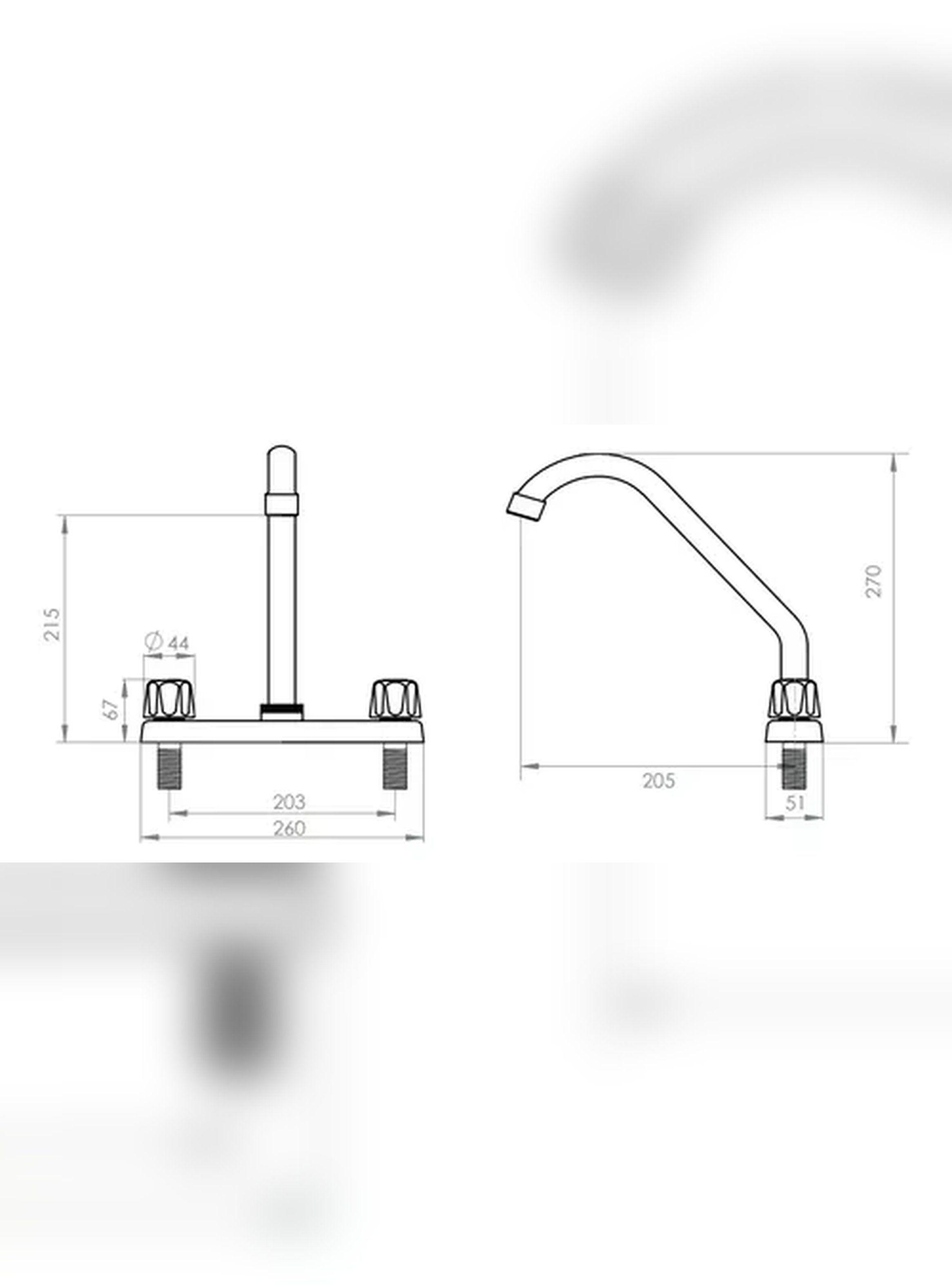 Combinacion Llave Grifo Doble Para Lavaplatos Arizona PMB-7