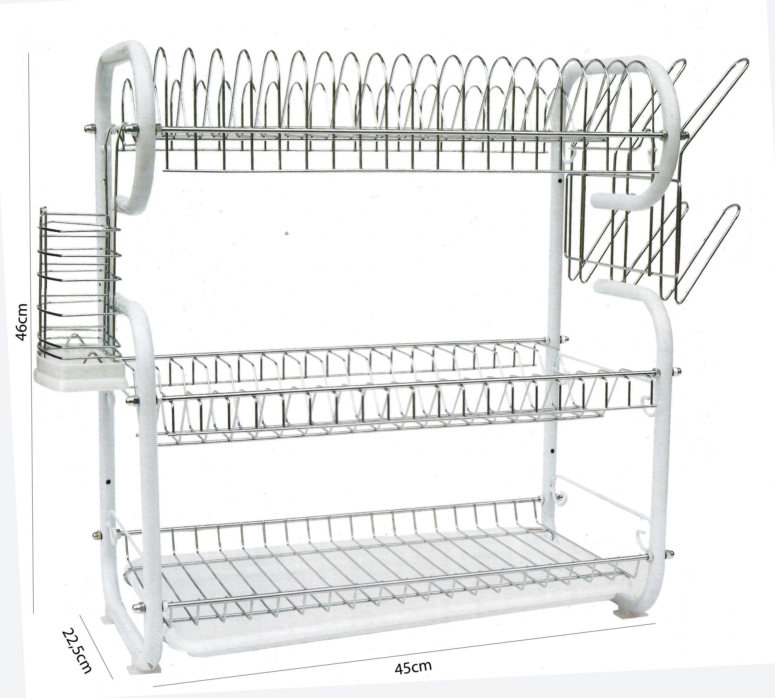 Secaplato Platera Escurridor Inoxidable 3 Niveles-1