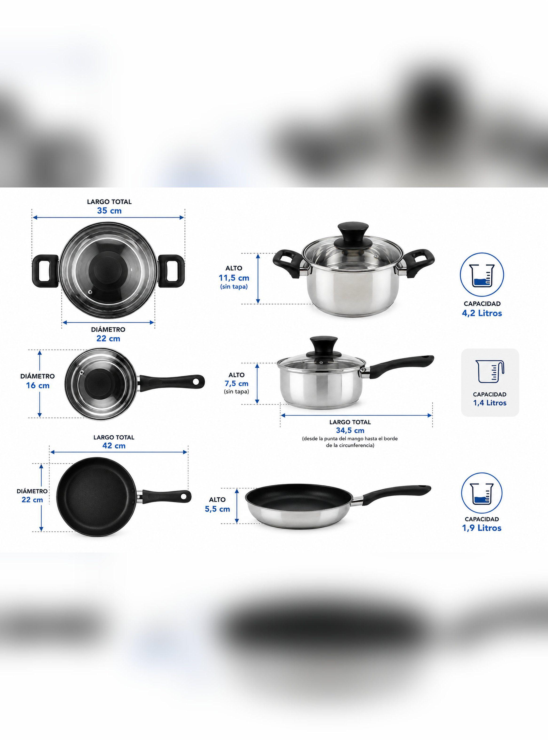Bateria De Cocina Con Accesorios 7 Piezas Bali Marmicoc-7