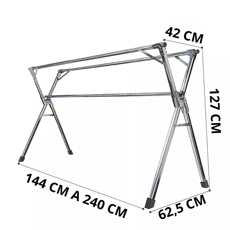Tendedero De Ropa Extensible y Plegable Modelo X-7