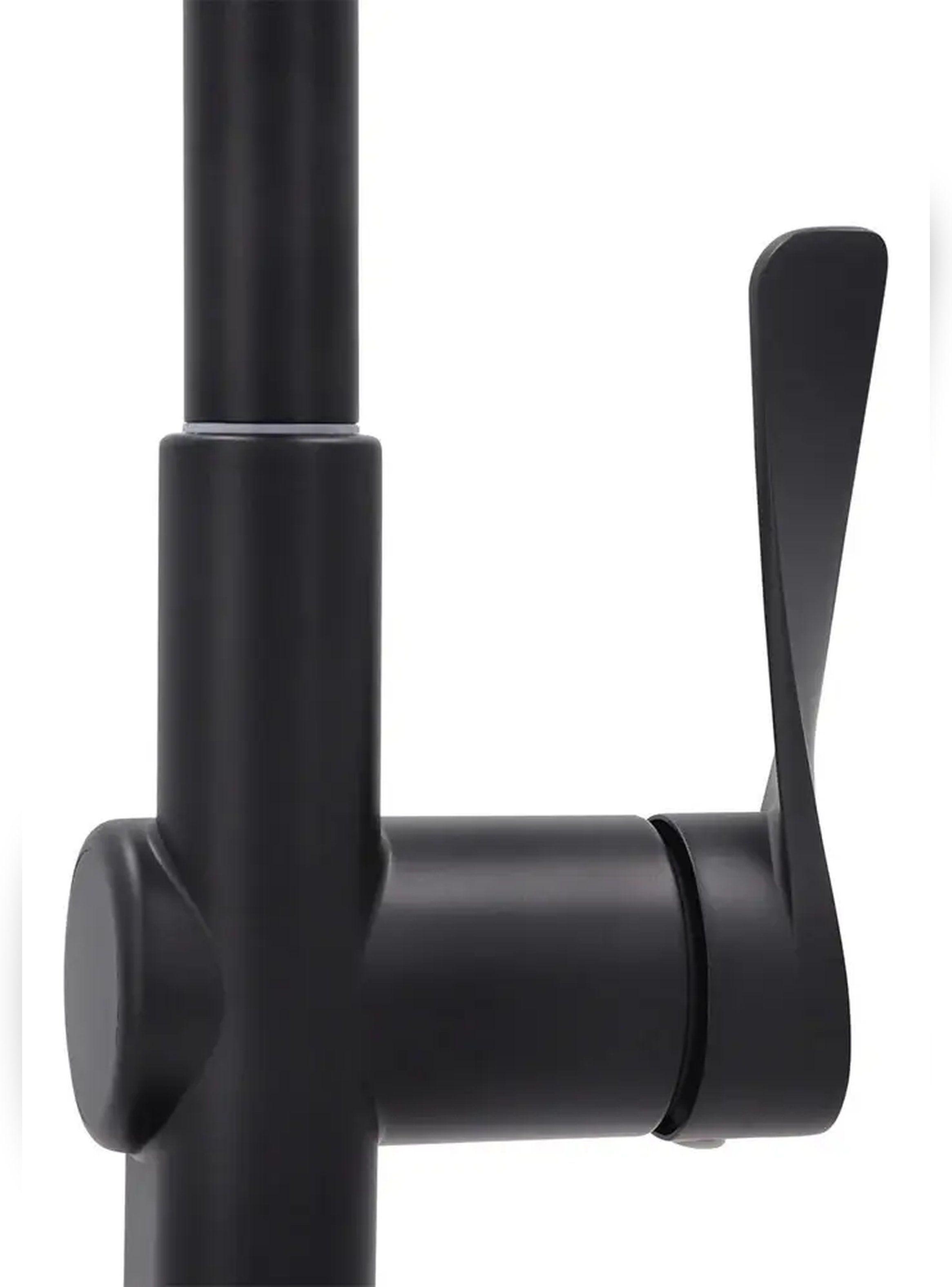 Monomando Llave Grifo Lavaplatos Lissone Stretto Negro-3