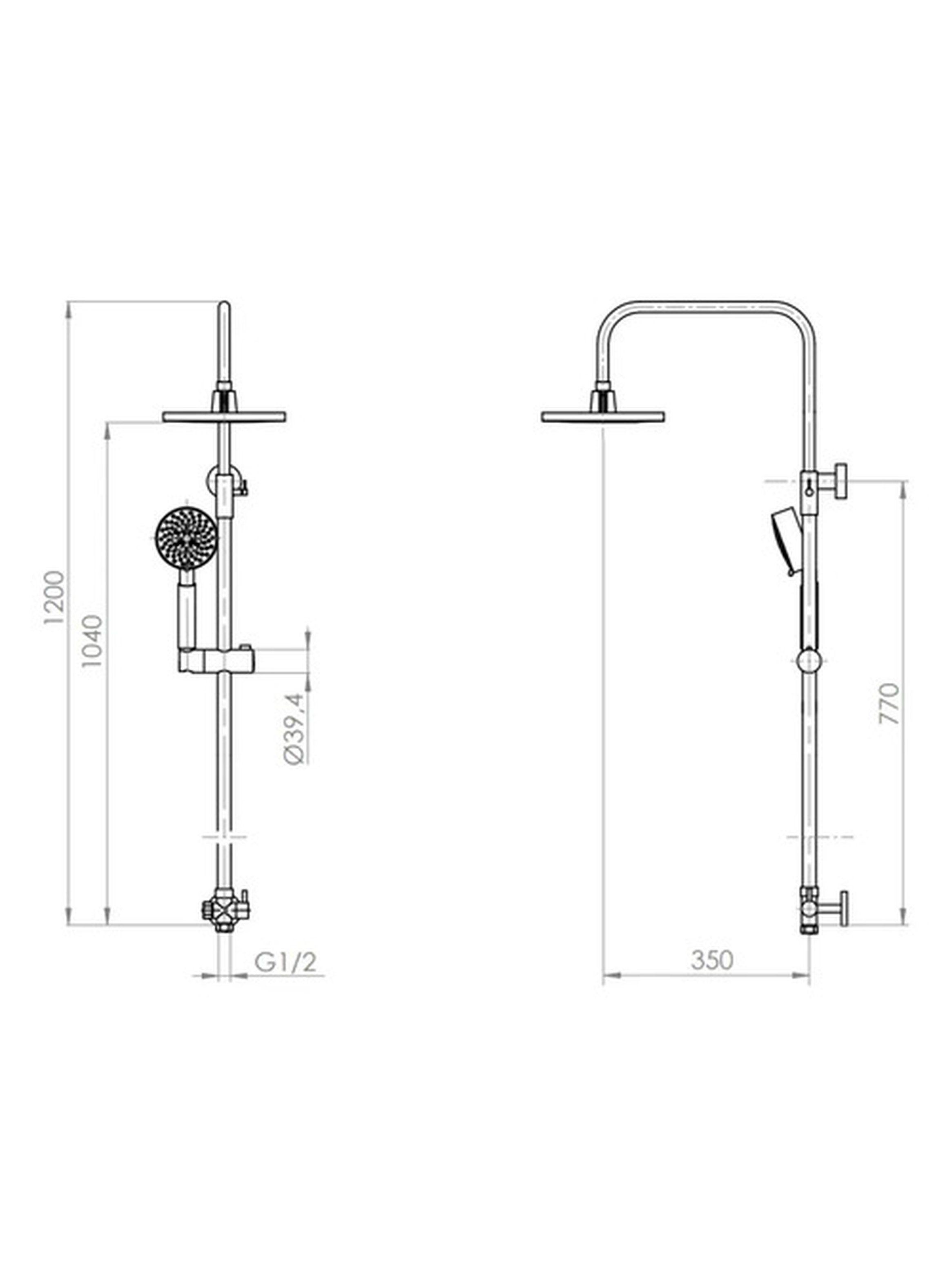 Columna de Ducha Acero Inoxidable Venti Acero Inoxidable-5