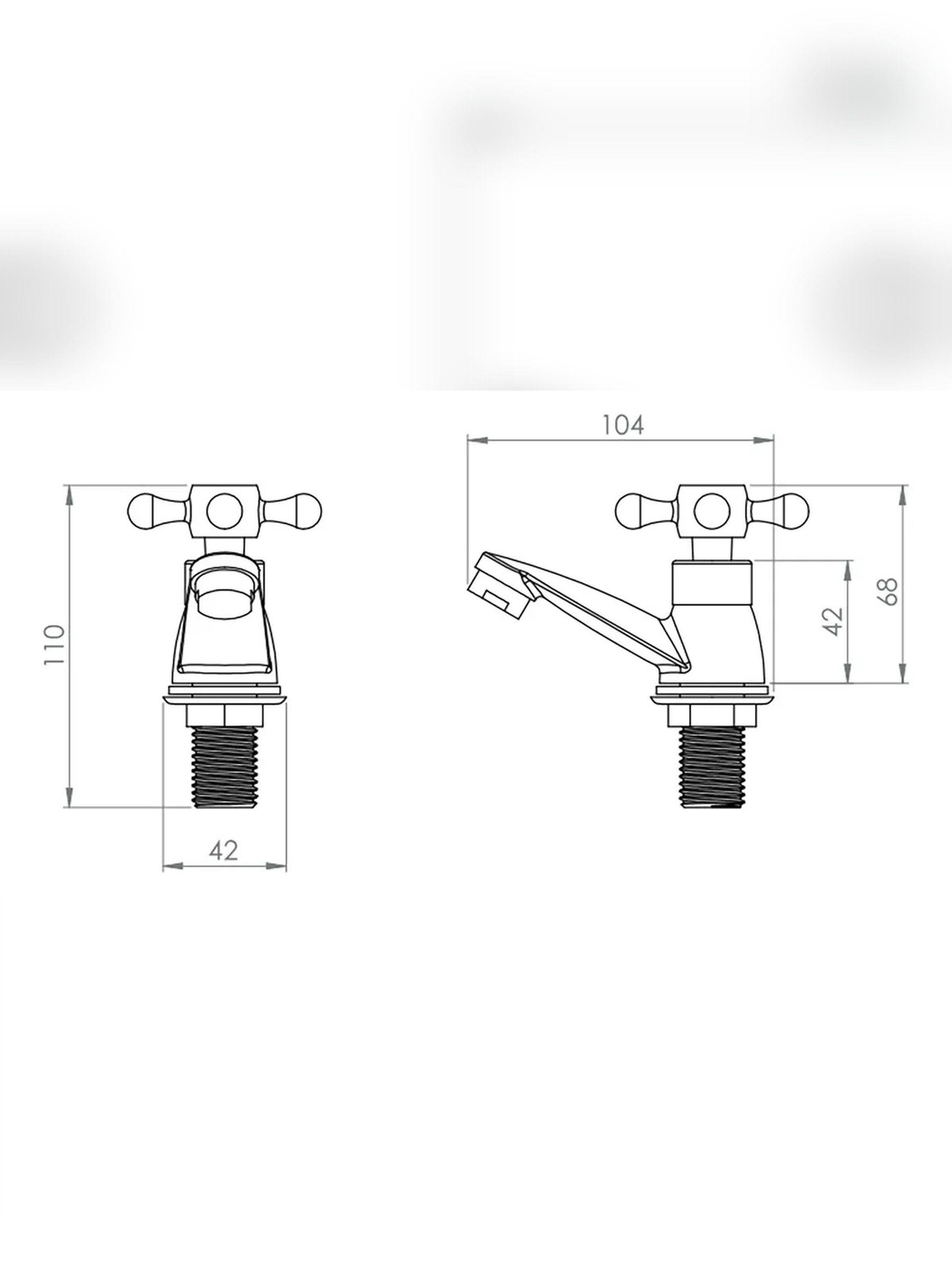 Llave Grifo Para Lavatorio Modelo Miami Cruz Marca PMB-5