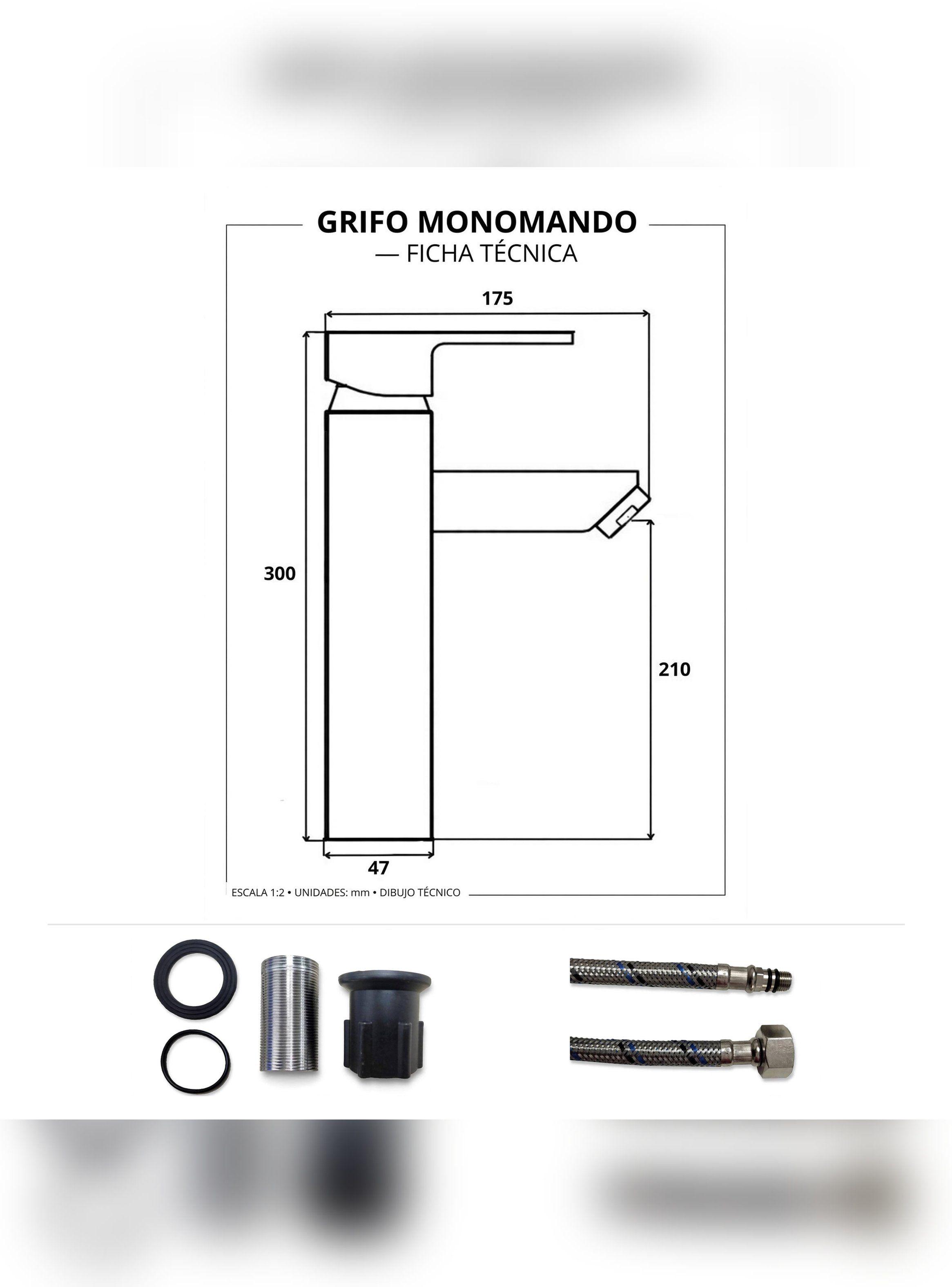 Monomando Llave Grifo Alto Para Lavatorio Notte Marca Taumm-5