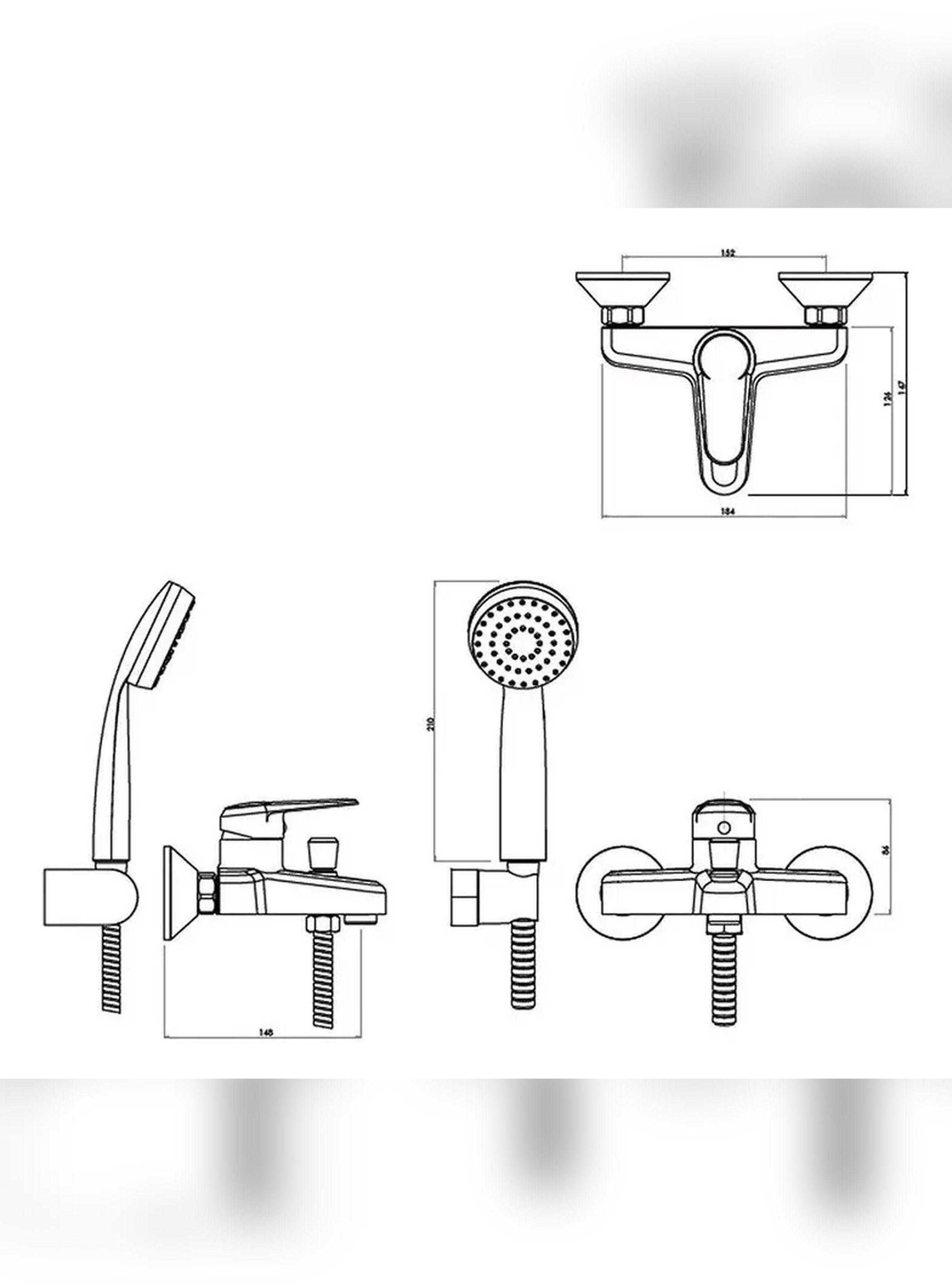 Monomando Llave Grifo Tina Ducha Modelo Padova Marca Stretto-4