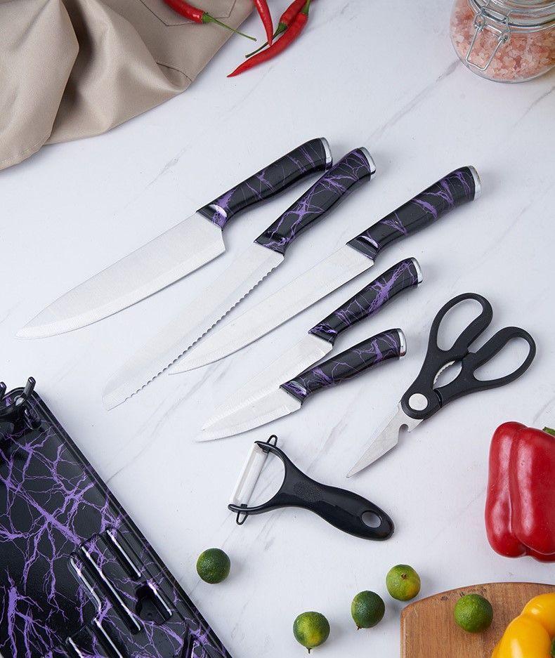 Set De Cuchillos De Cocina 9 Piezas Black Thunder-3
