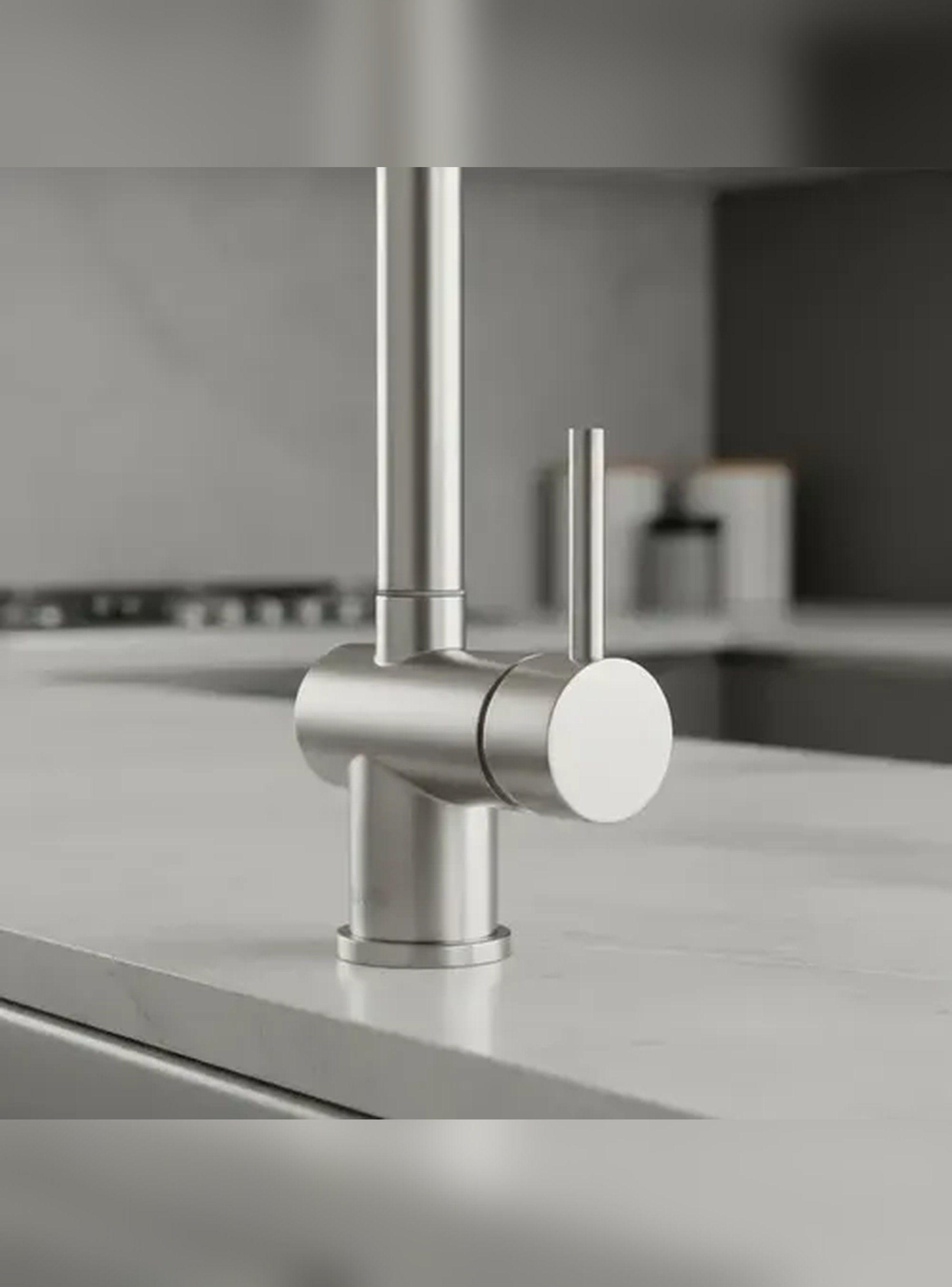 Monomando Llave Grifo Lavaplatos Cento Stretto Inox-1