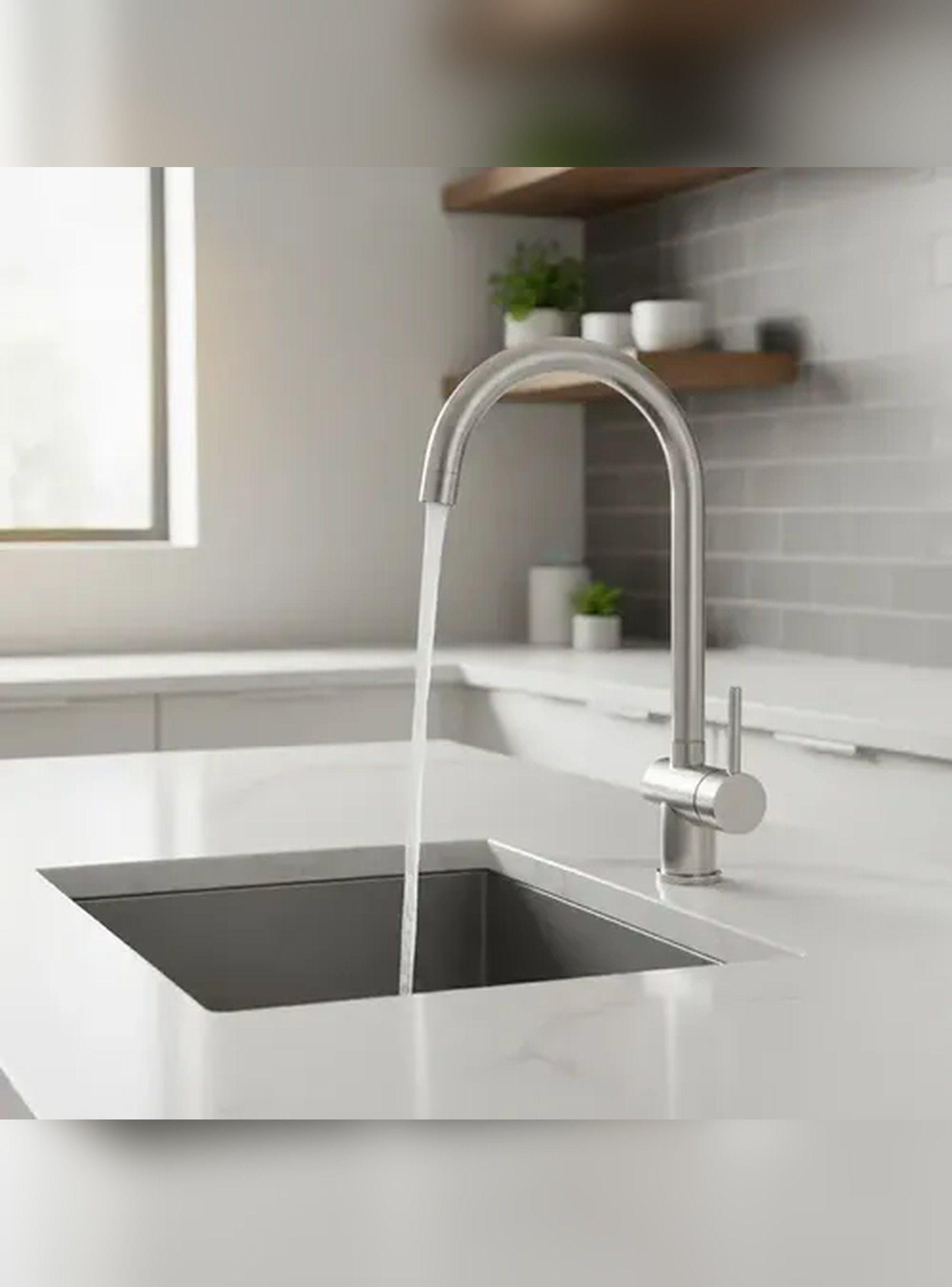 Monomando Llave Grifo Lavaplatos Cento Stretto Inox-2