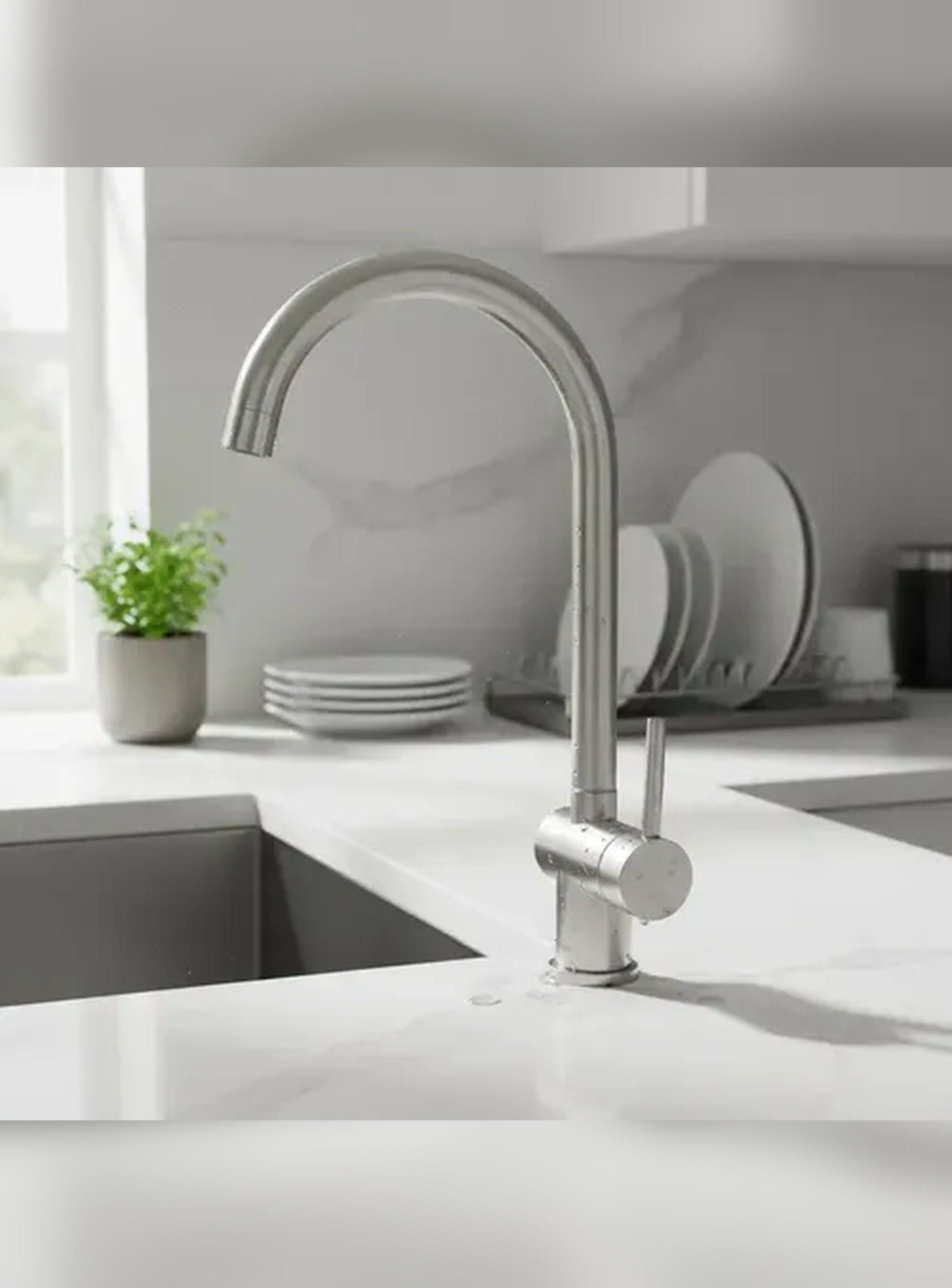 Monomando Llave Grifo Lavaplatos Cento Stretto Inox-3