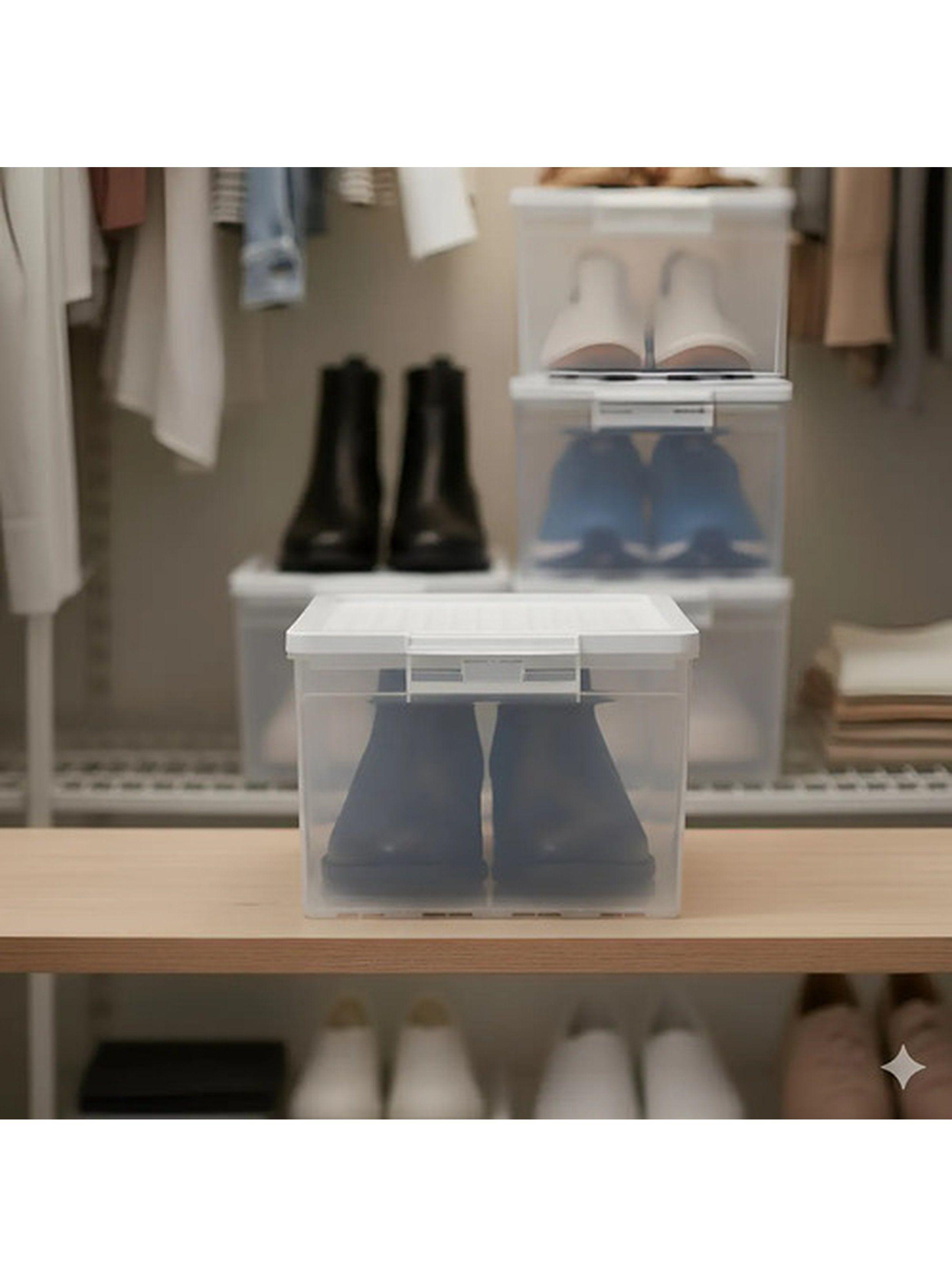 Caja Multiusos con Tapa Blanca Reyplast Luxor Zapatos-0