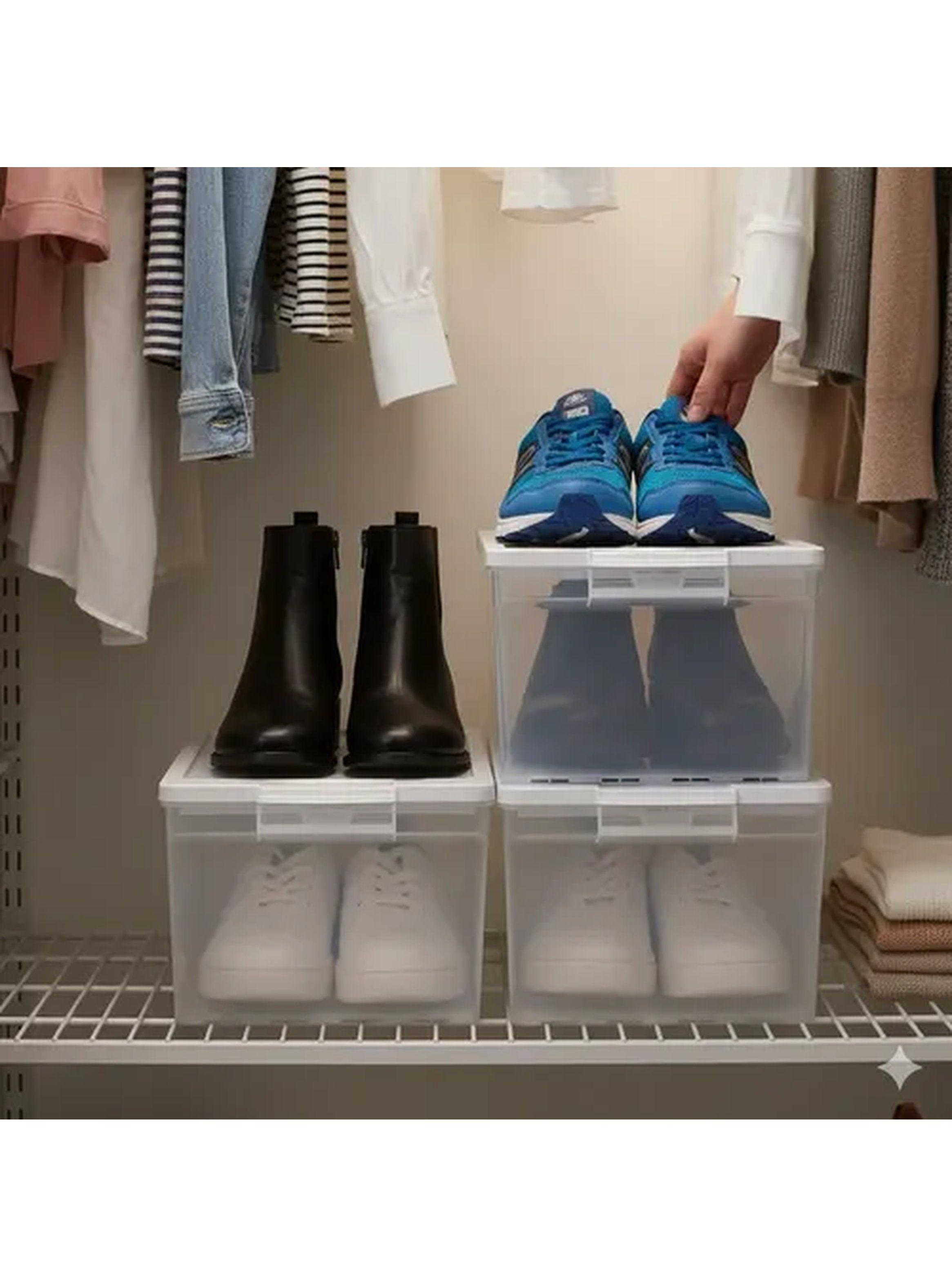 Caja Multiusos con Tapa Blanca Reyplast Luxor Zapatos-4