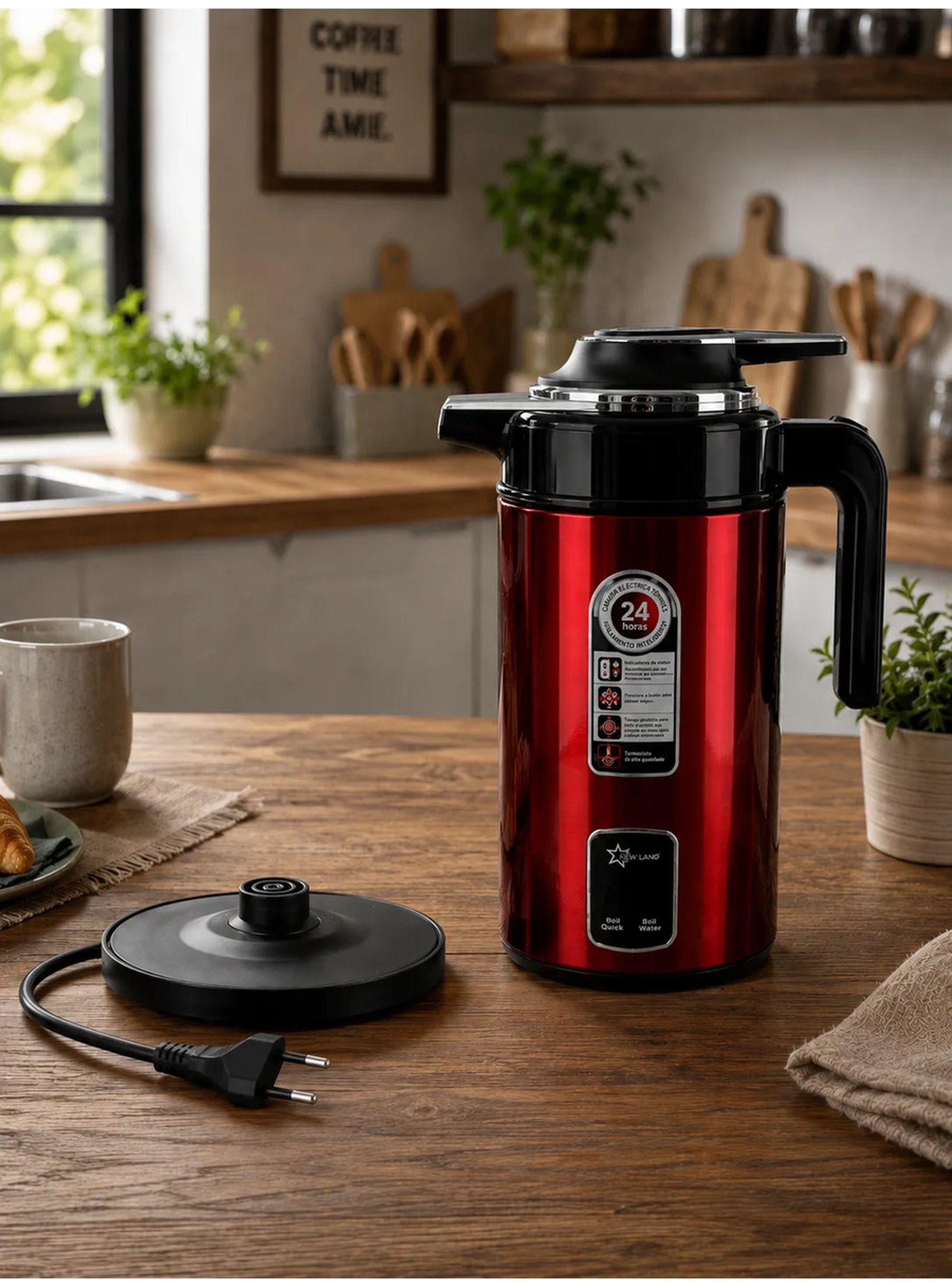 Termo Hervidor Electrico 3 Litros 2200W Color Rojo-5