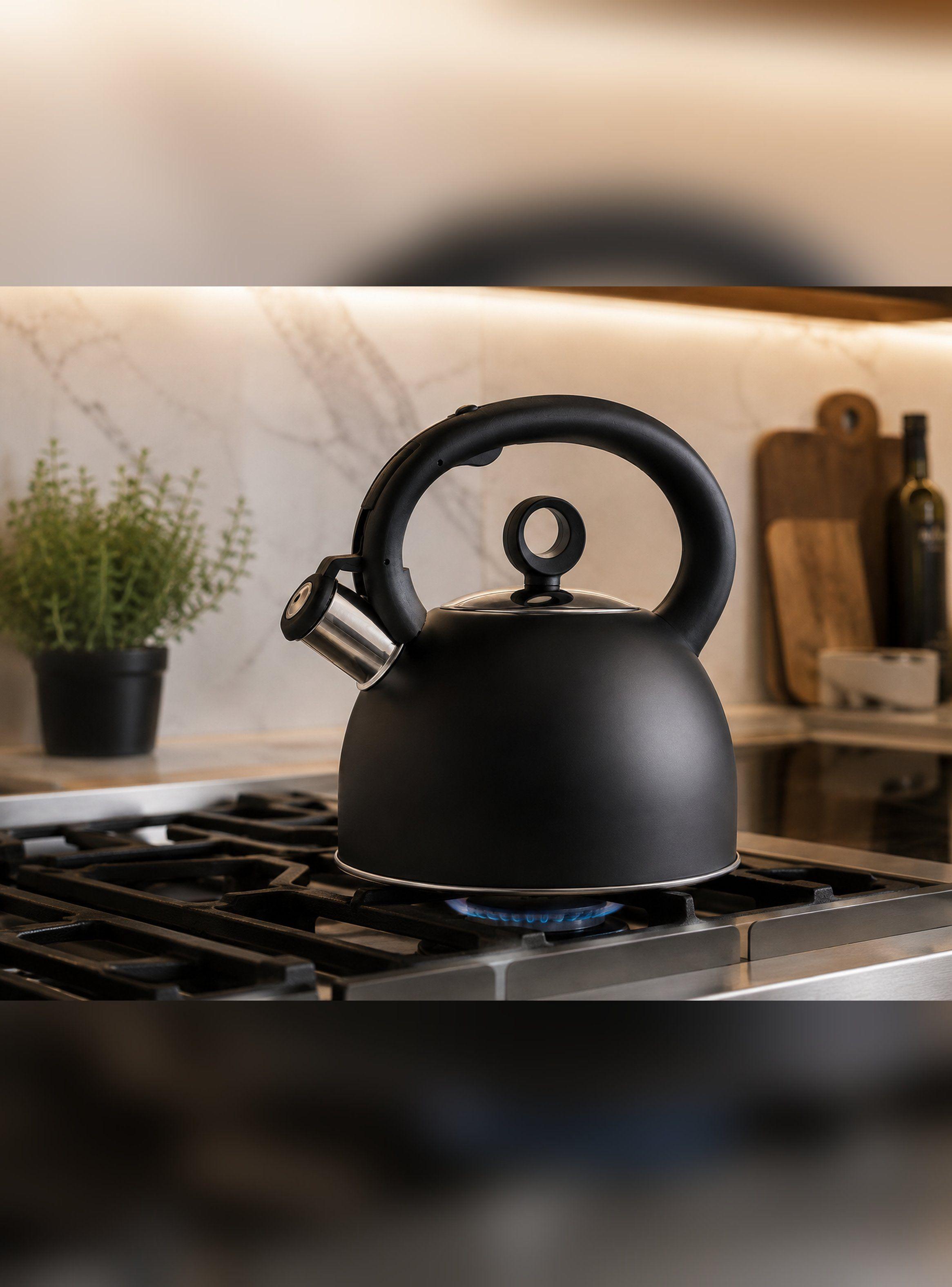 Tetera 2,5 Litros Acero Inoxidable Modelo Dark Marca Vitta-5