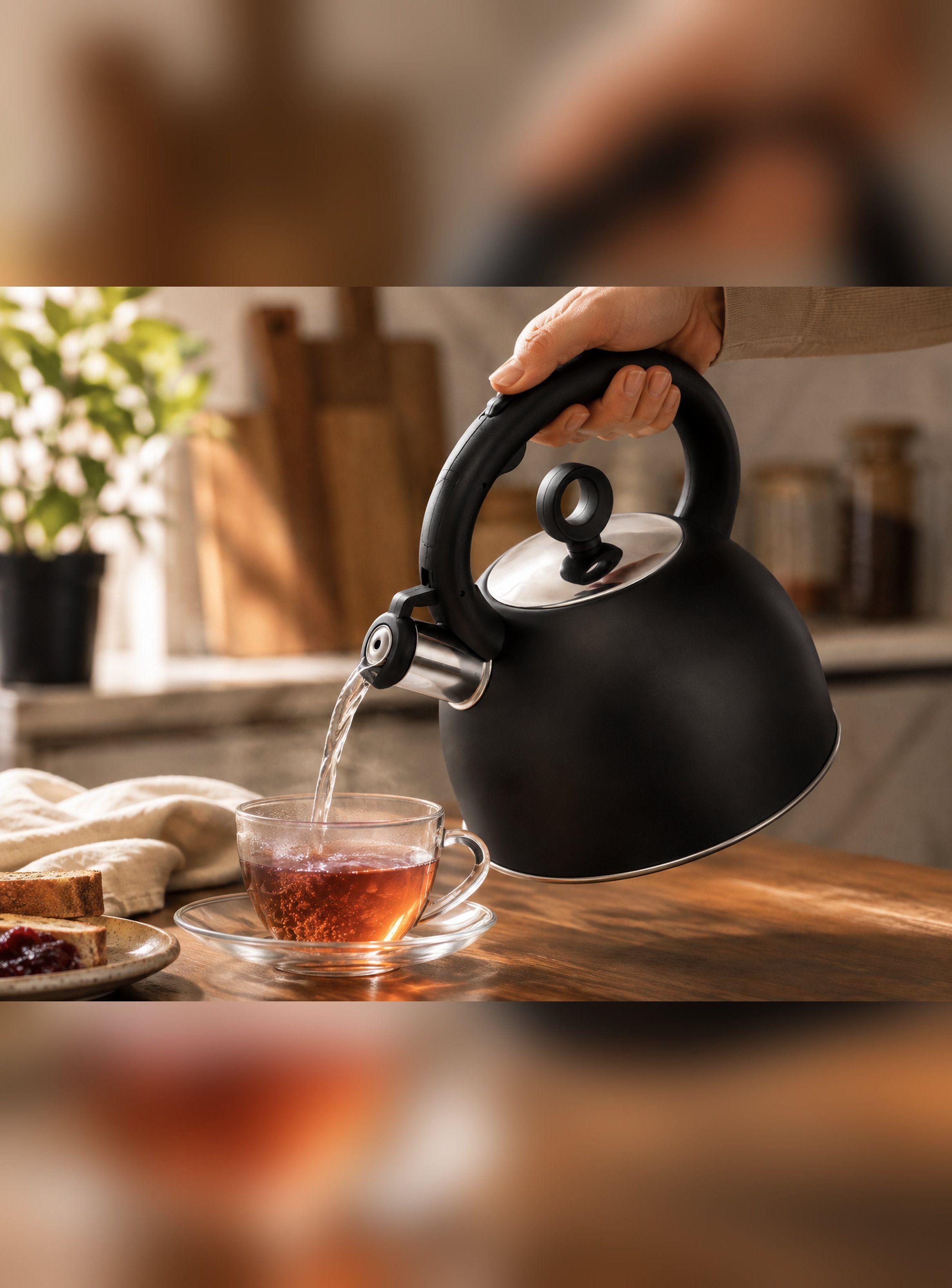 Tetera 2,5 Litros Acero Inoxidable Modelo Dark Marca Vitta-6