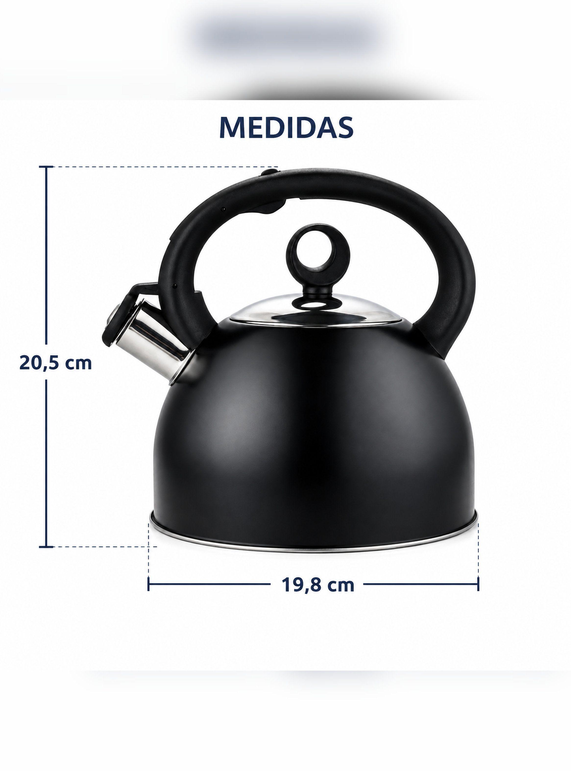 Tetera 2,5 Litros Acero Inoxidable Modelo Dark Marca Vitta-9