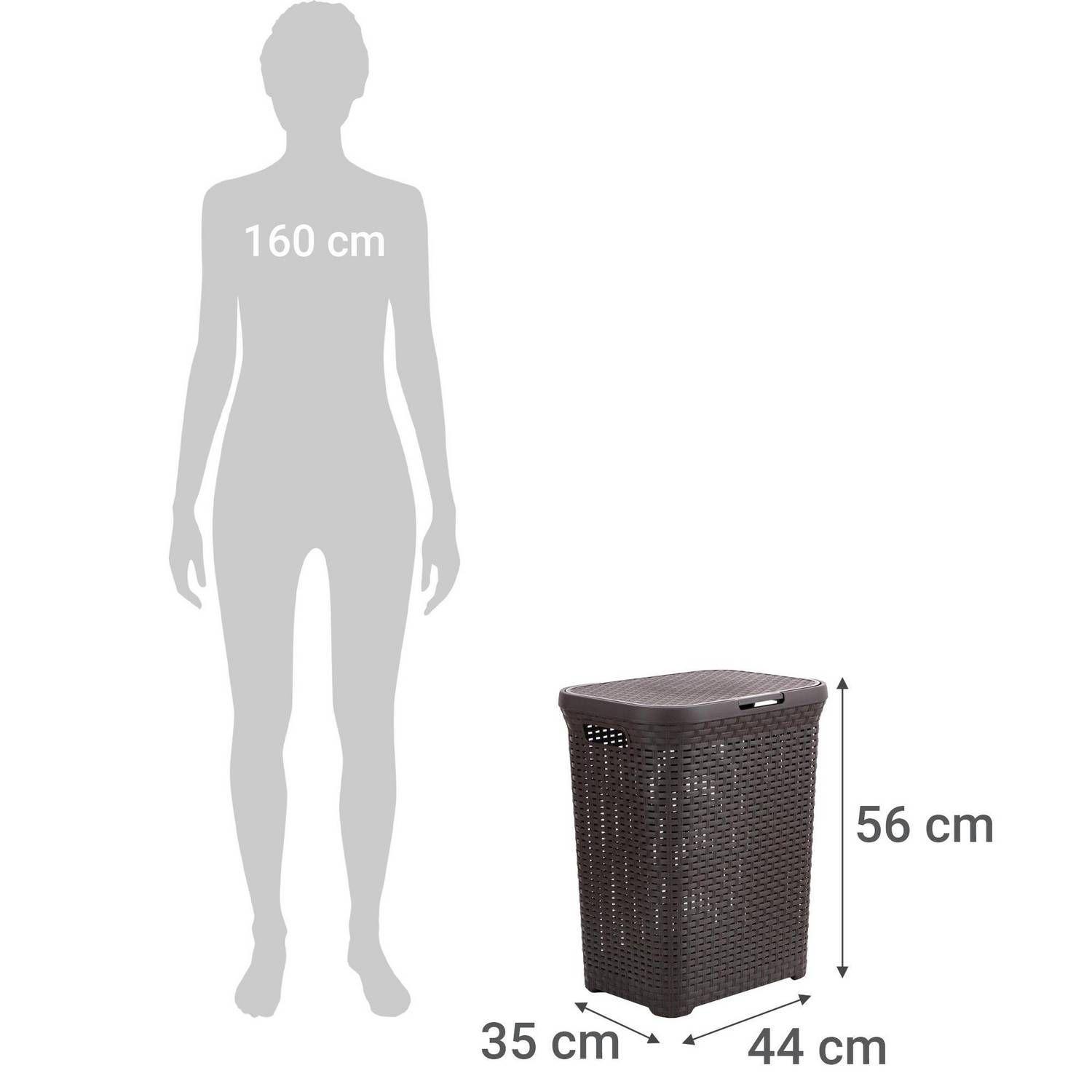 Cesto Canasto Para Ropa Ratan 60 Litros Con Tapa-6