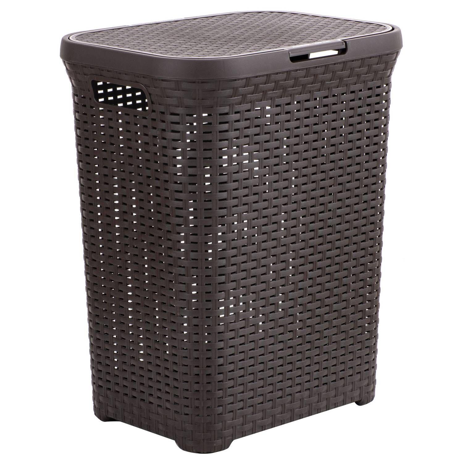 Cesto Canasto Para Ropa Ratan 60 Litros Con Tapa-3