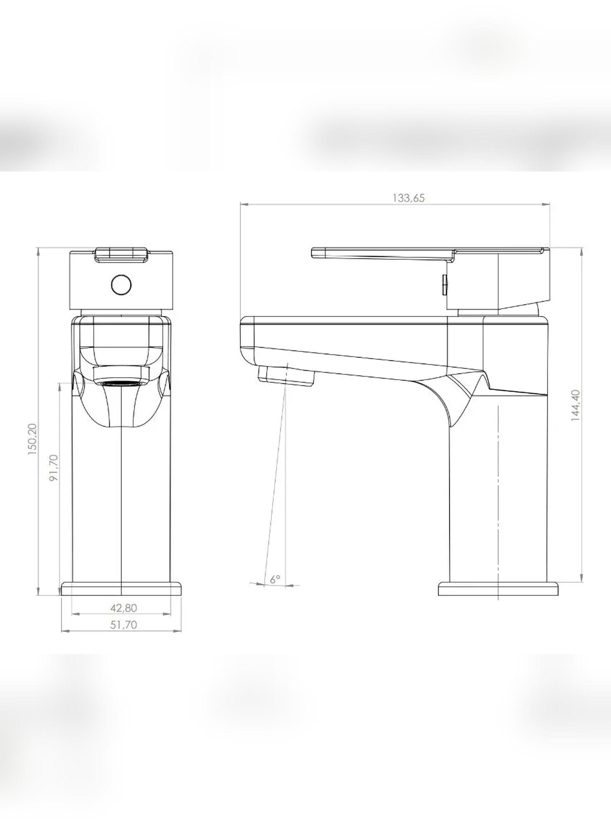 Monomando Llave Grifo Lavamanos Modelo High Dallas Marca PMB-1