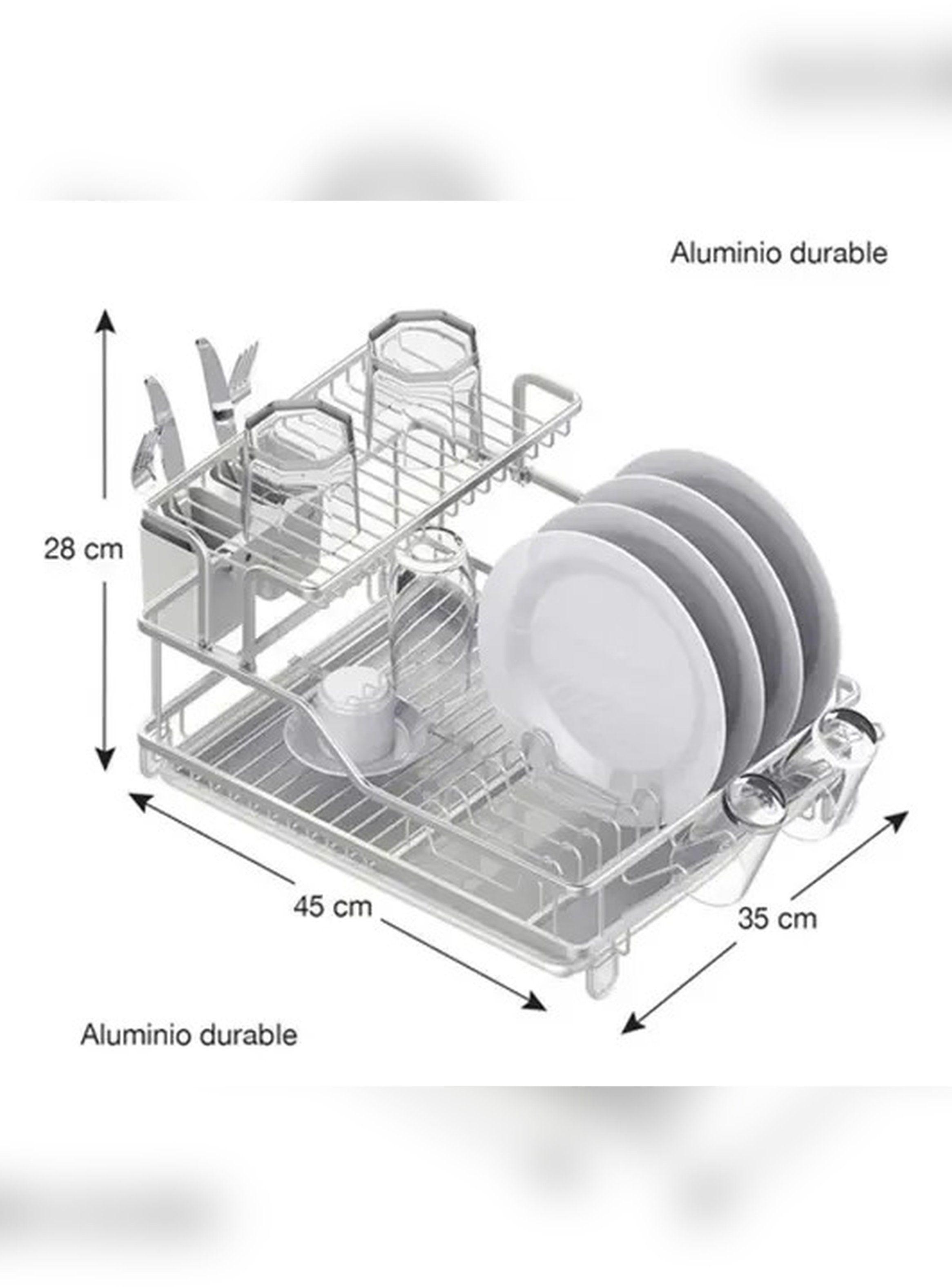 Lujoso Secaplatos De Aluminio Antioxidante 2 Niveles-7