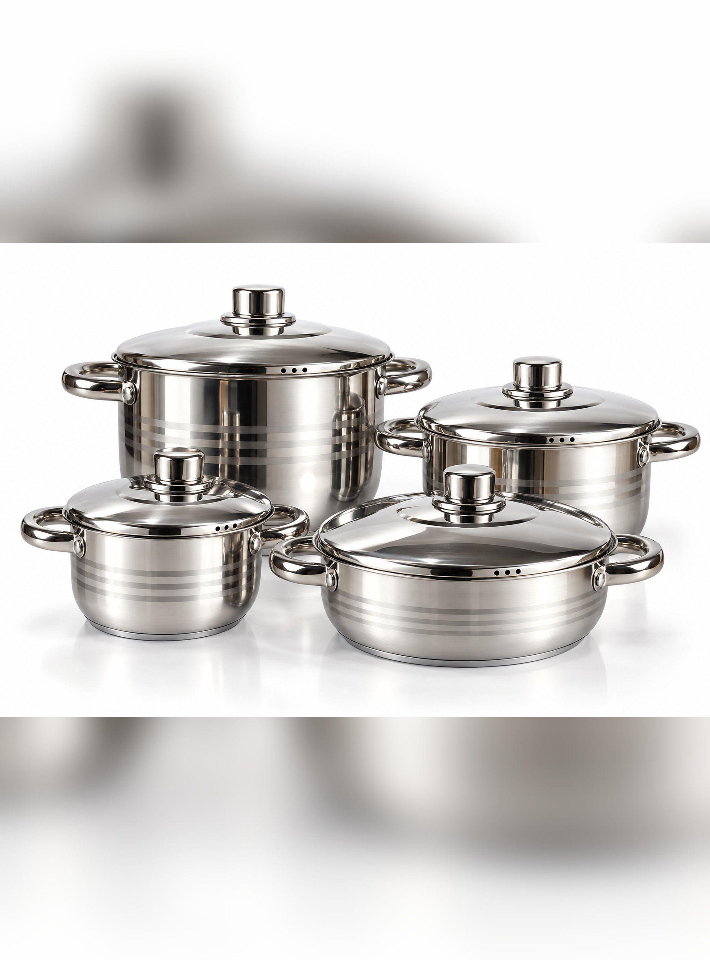 Bateria Ollas Oslo Vitta 8 Piezas Acero Inoxidable-2