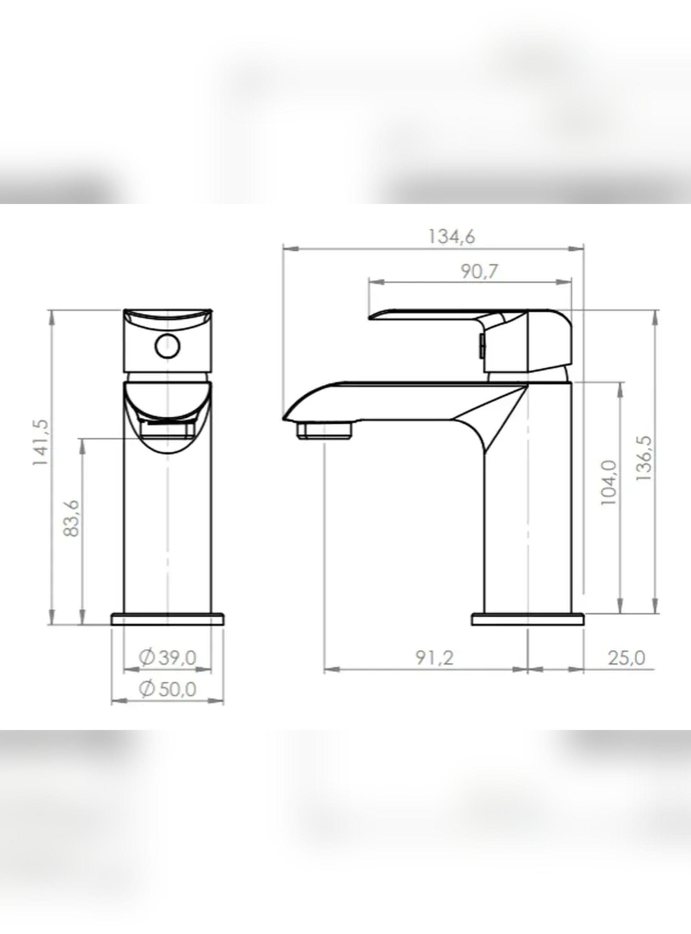 Monomando Llave Grifo Para Lavatorio Modelo Priego Stretto-6