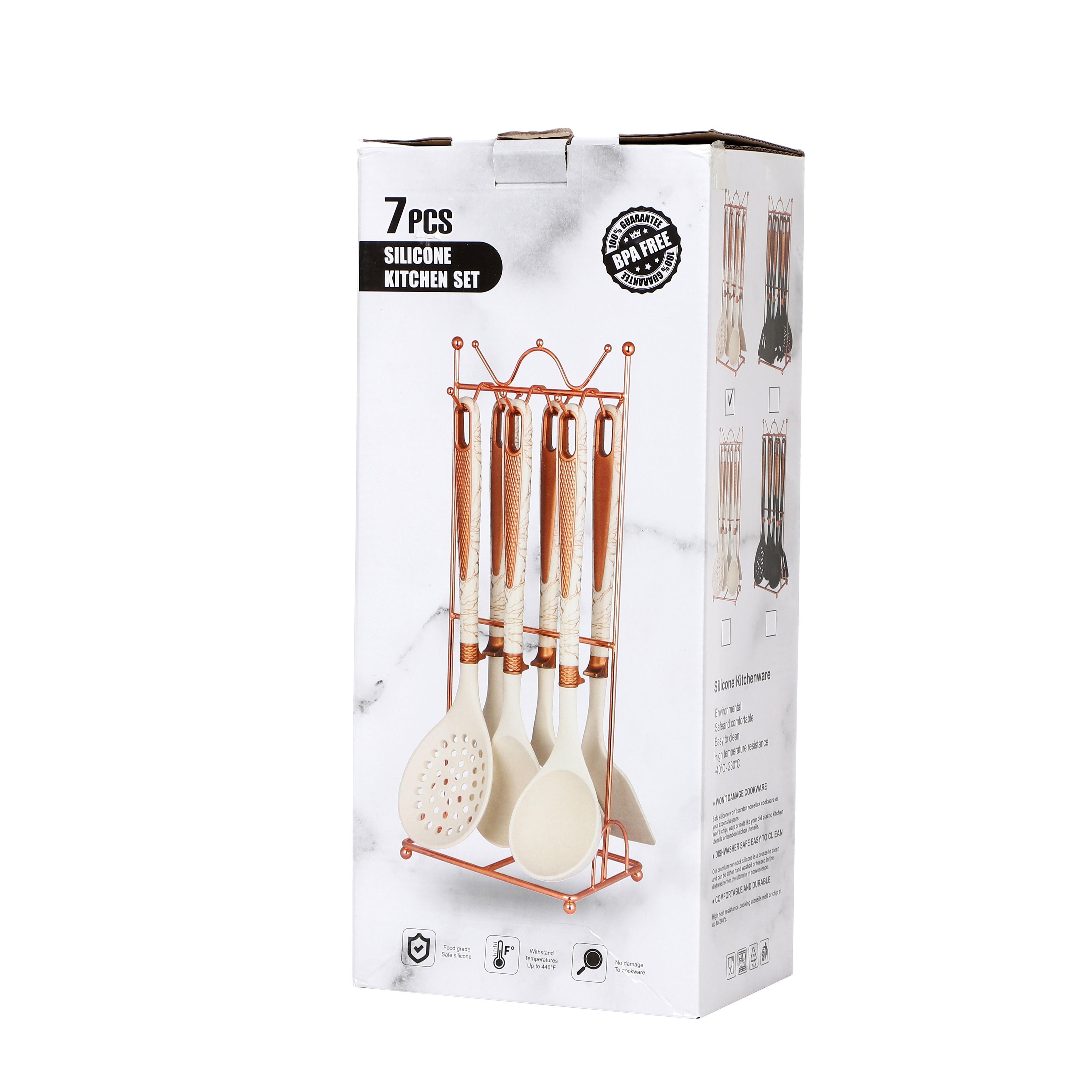 Set Utensilios De Cocina 7 Piezas Con Soporte De Metal-6